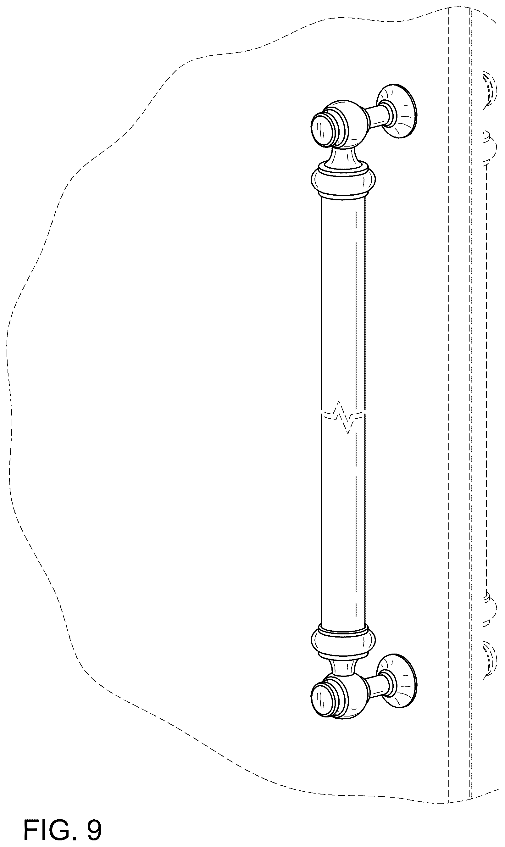 Patent USD1124828 Figure 7 – Shower door assembly
