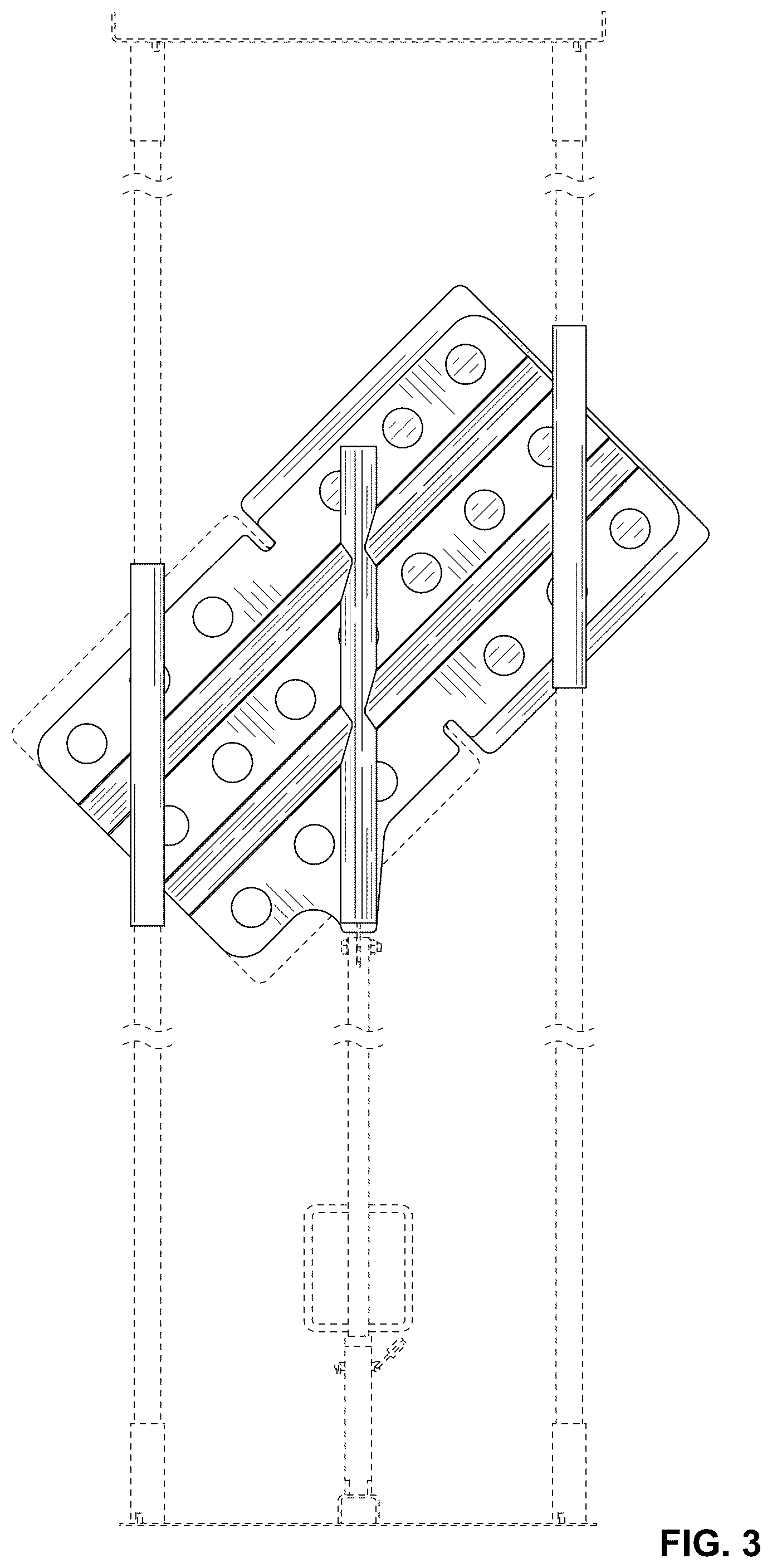 Patent USD1124835 Figure 3 – Mounting structure