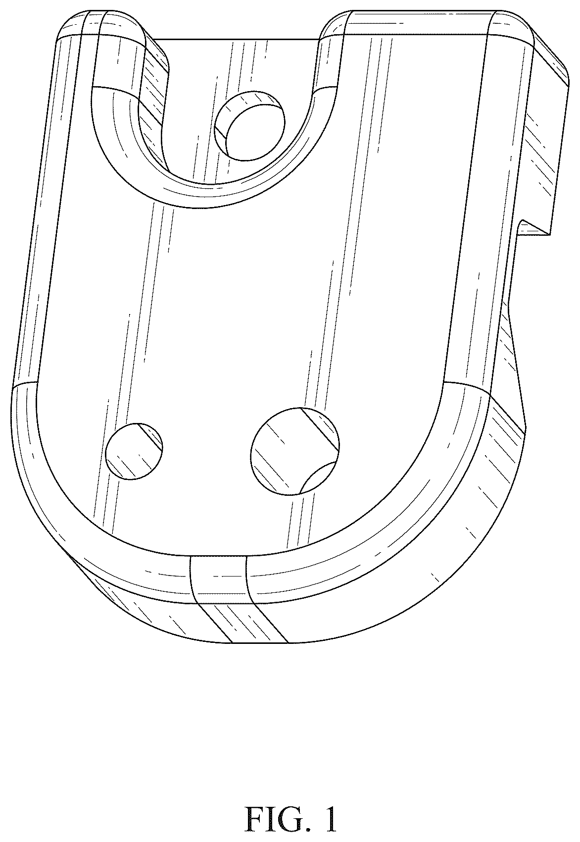 Patent USD1124836 Figure 1 – Cell phone bracket