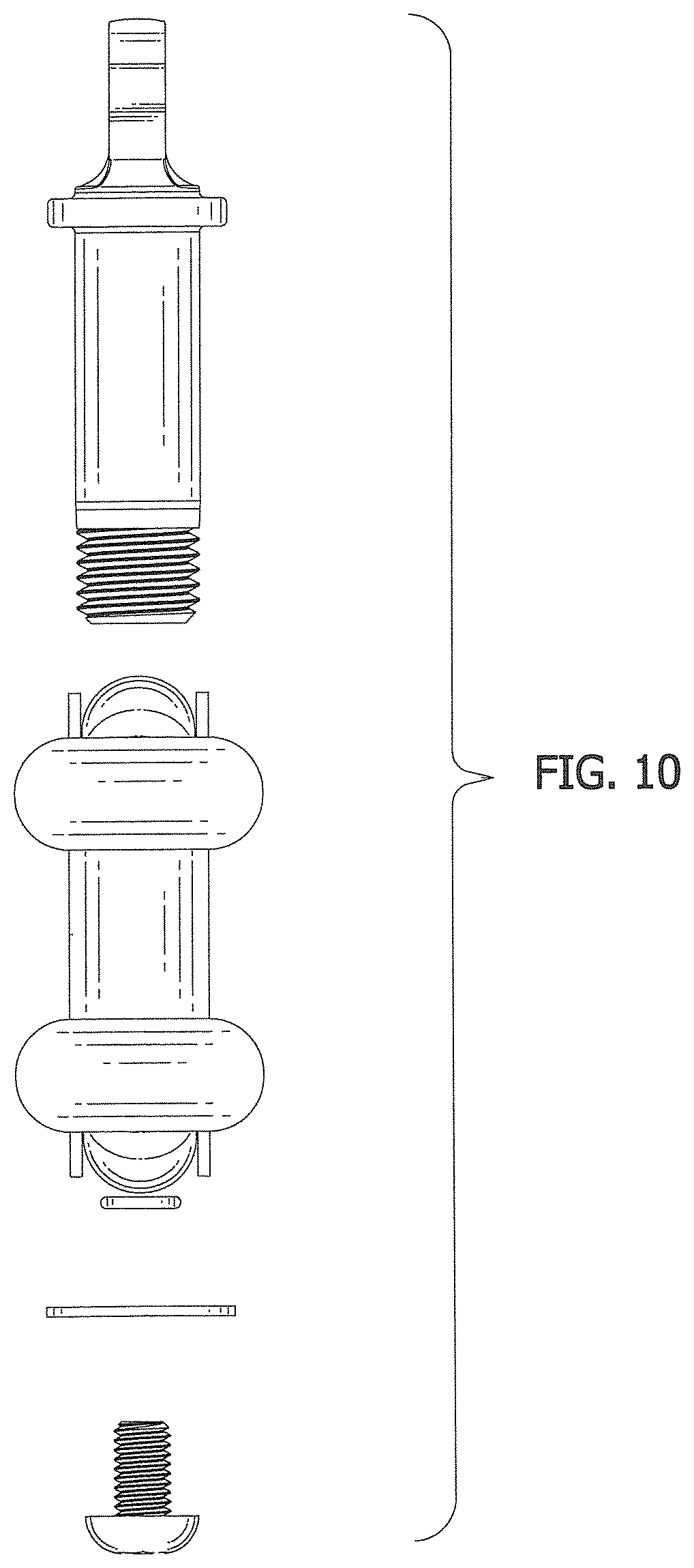 Patent USD1124837 Figure 10 – Hitch shackle lock