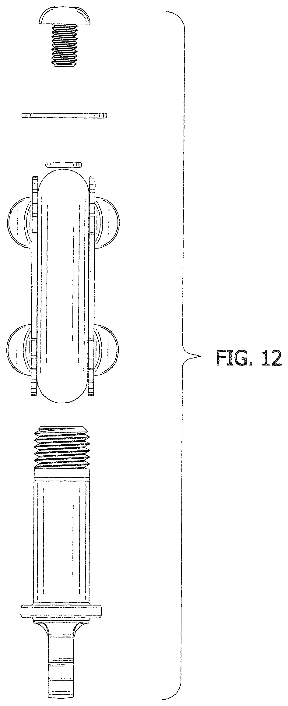 Patent USD1124837 Figure 12 – Hitch shackle lock
