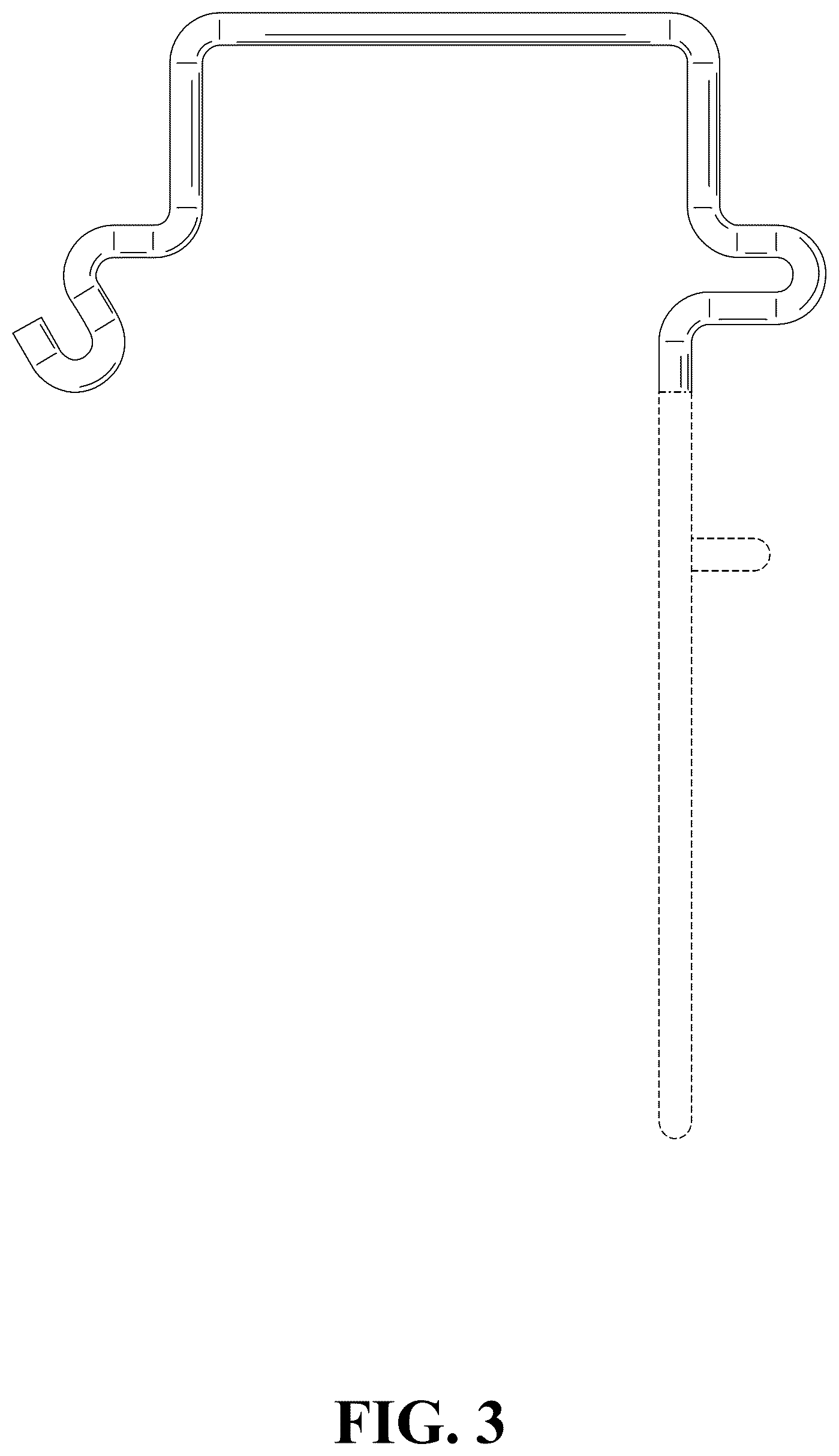 Patent USD1124838 Figure 3 – Cable positioning device
