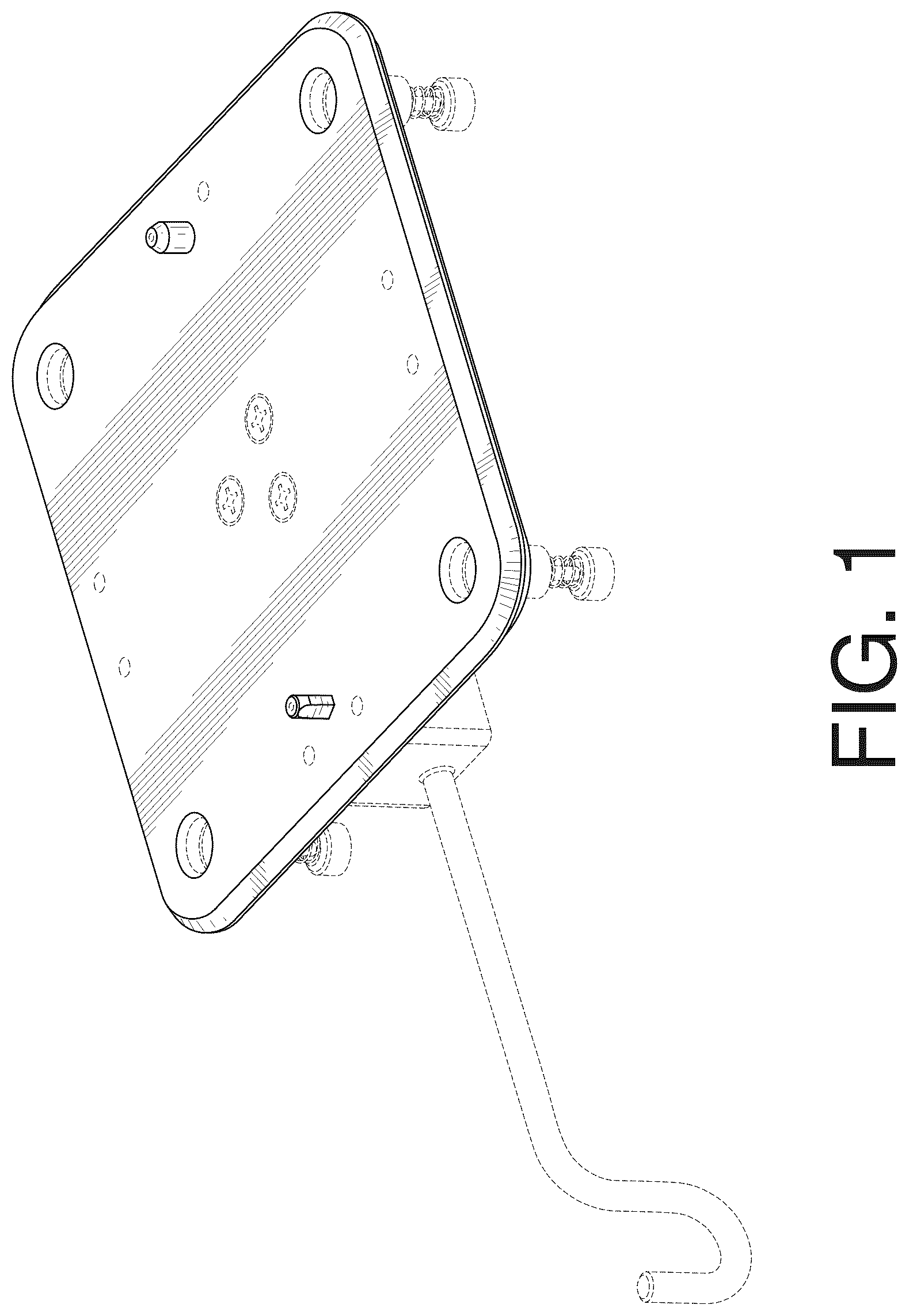 Patent USD1124842 Figure 1 – Mounting plate