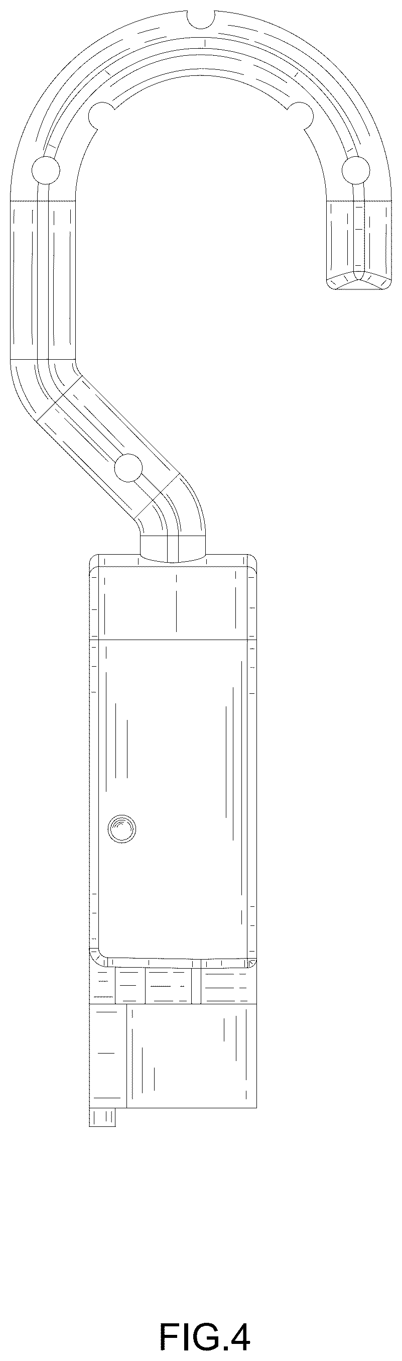 Patent USD1124844 Figure 4 – Hook for adjust bungee cords