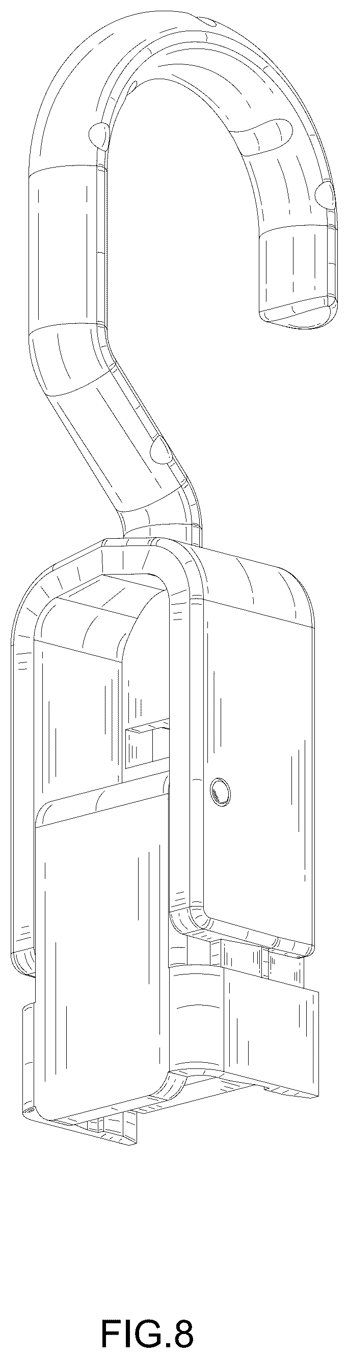Patent USD1124844 Figure 8 – Hook for adjust bungee cords
