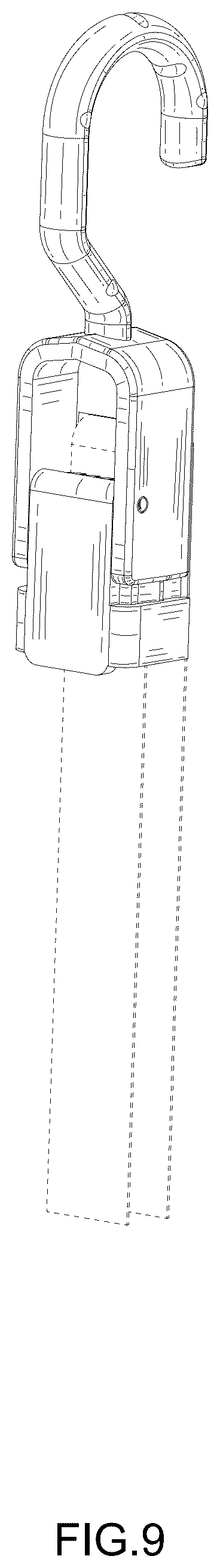 Patent USD1124844 Figure 9 – Hook for adjust bungee cords