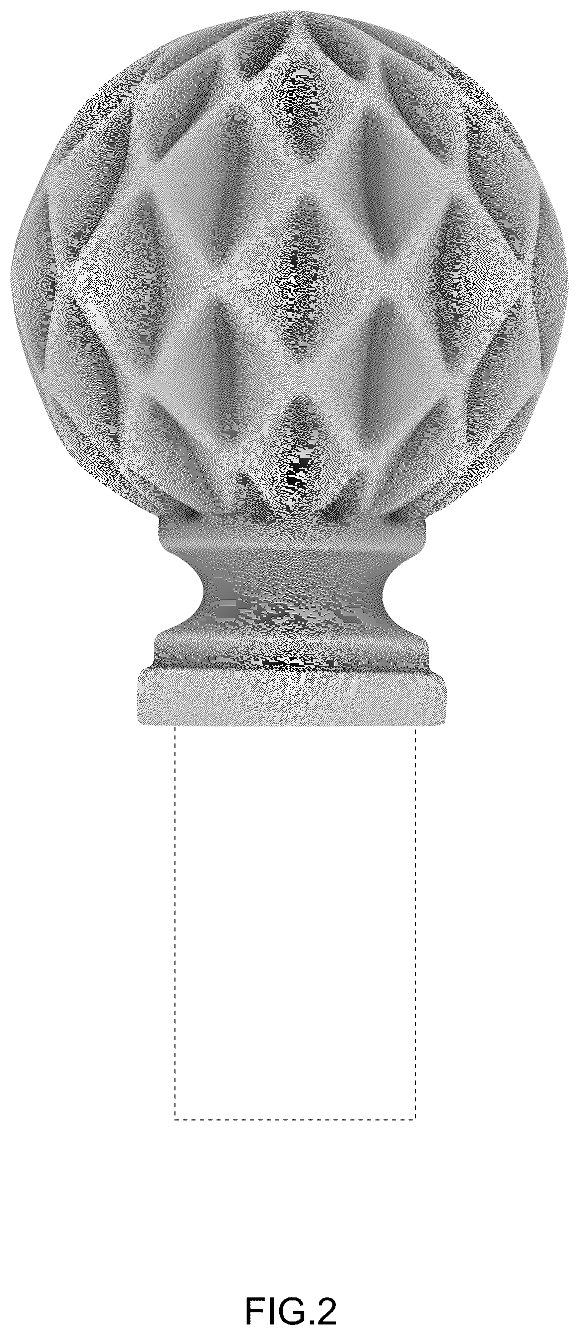 Patent USD1124845 Figure 2 – Curtain rod head