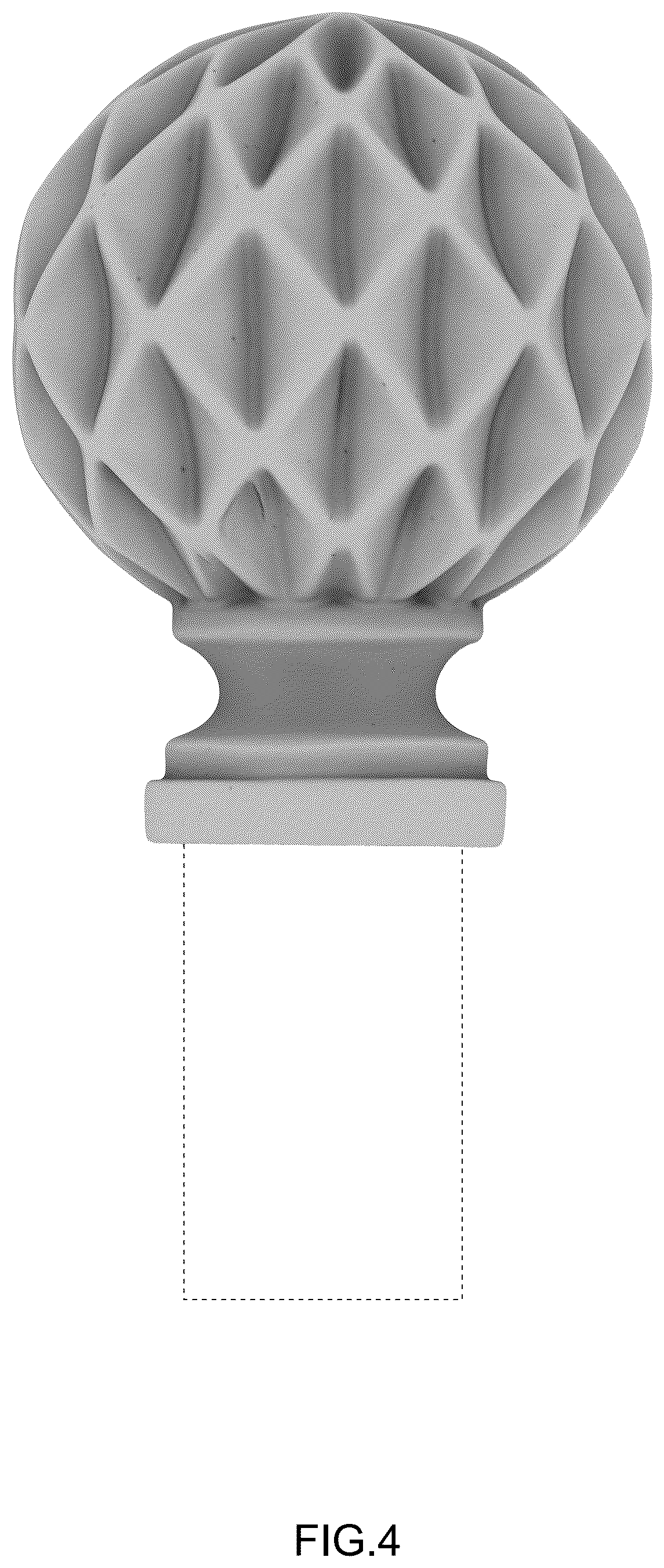 Patent USD1124845 Figure 4 – Curtain rod head