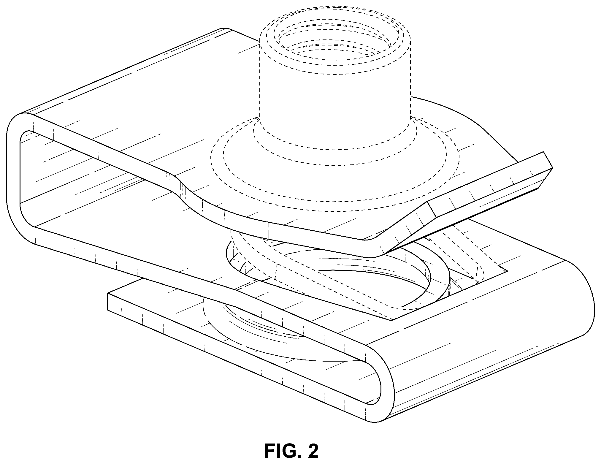 Patent USD1124850 Figure 2 – Fastener