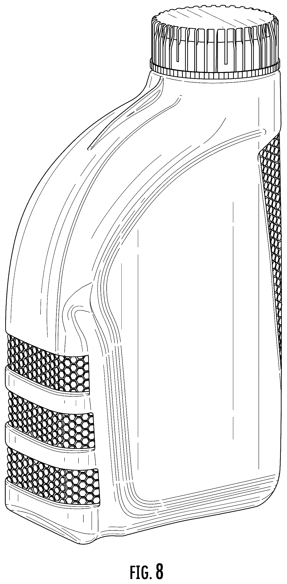 Patent USD1124875 Figure 8 – Storage can for oil