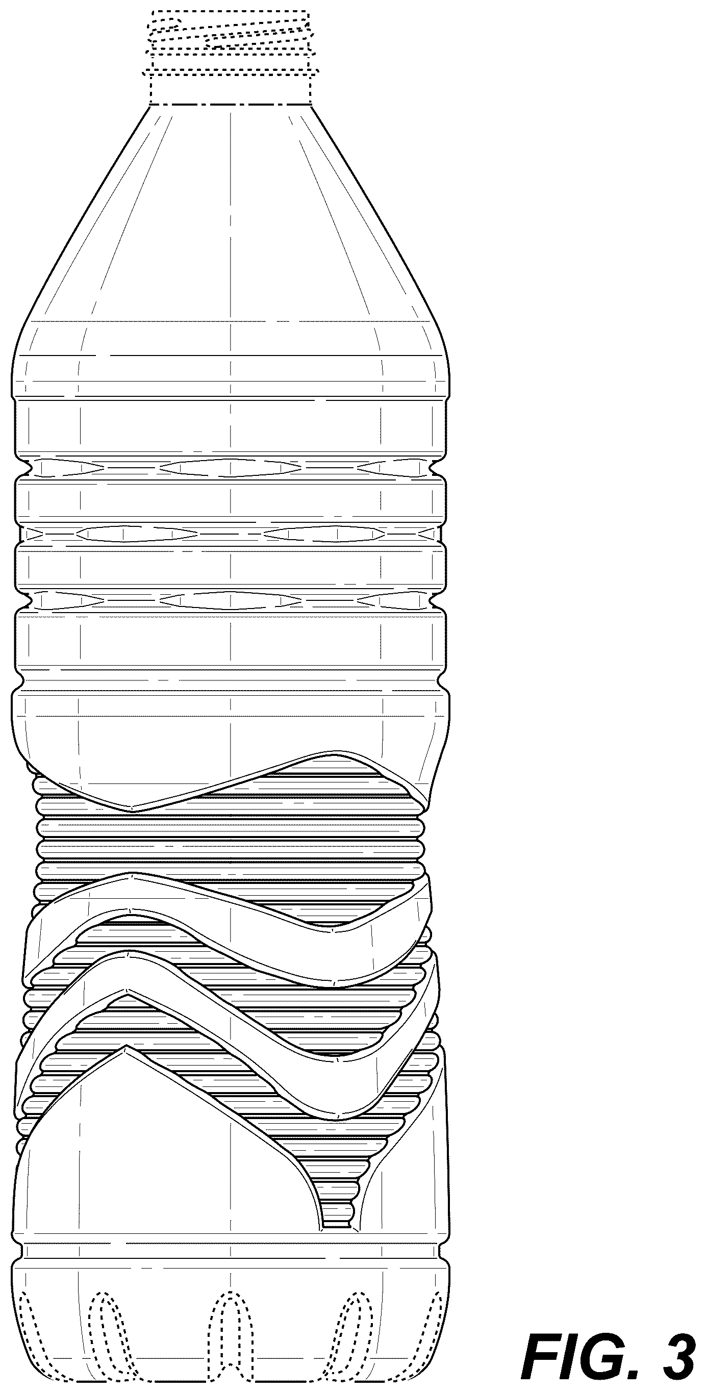 Patent USD1124884 Figure 3 – Bottle