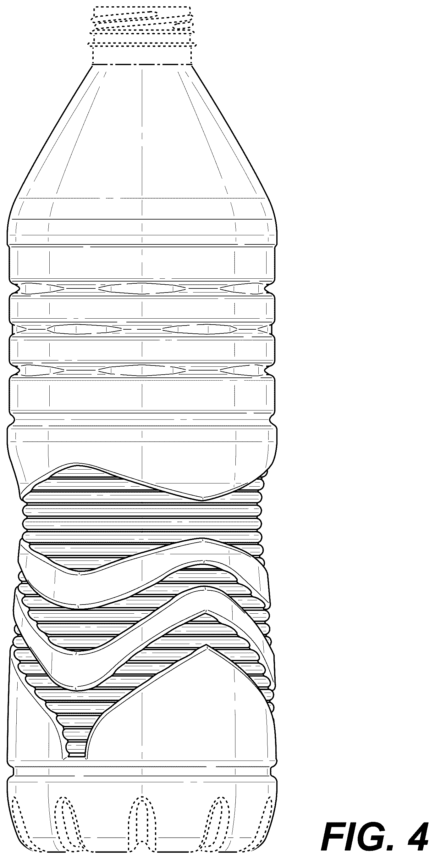 Patent USD1124884 Figure 4 – Bottle