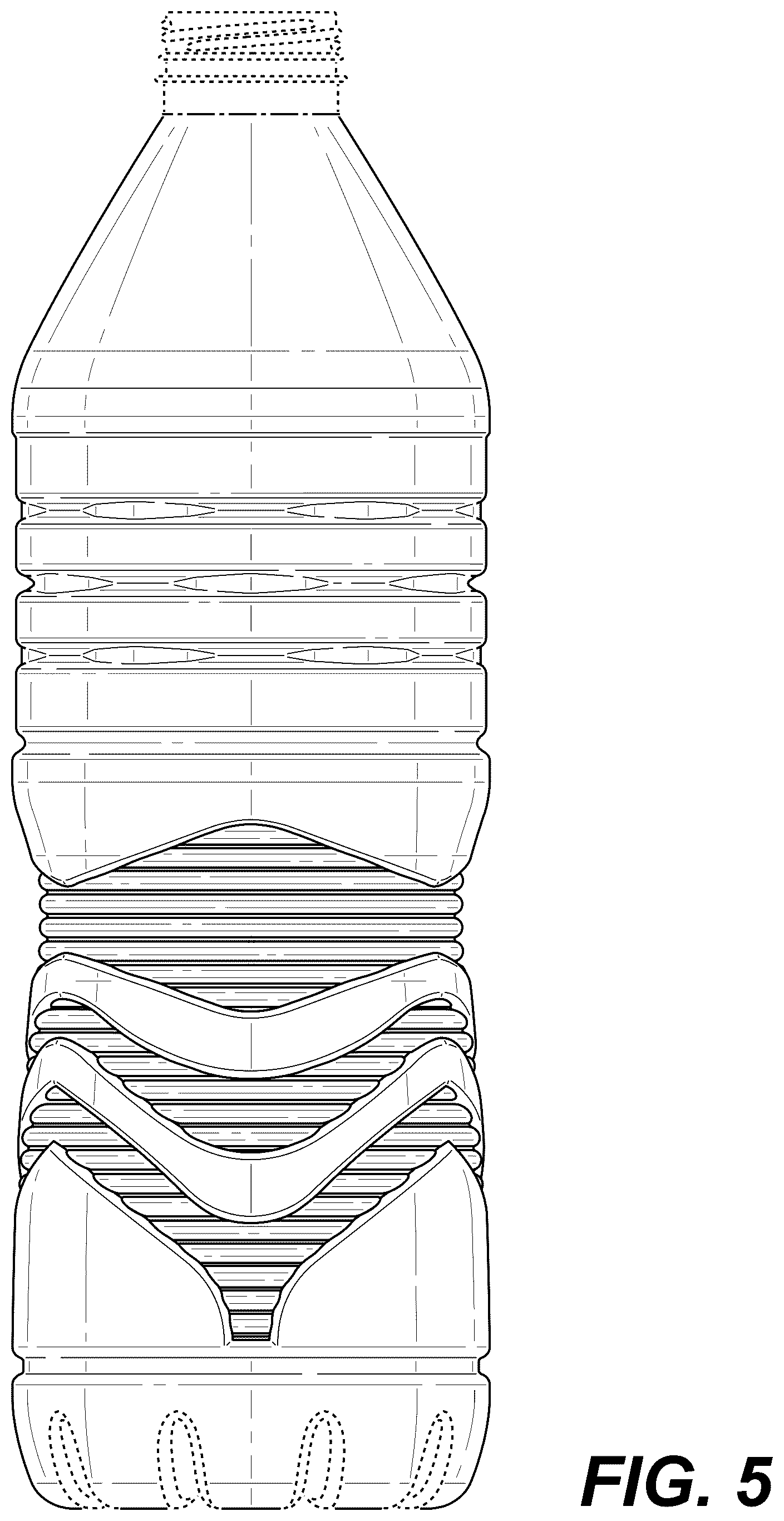 Patent USD1124884 Figure 5 – Bottle