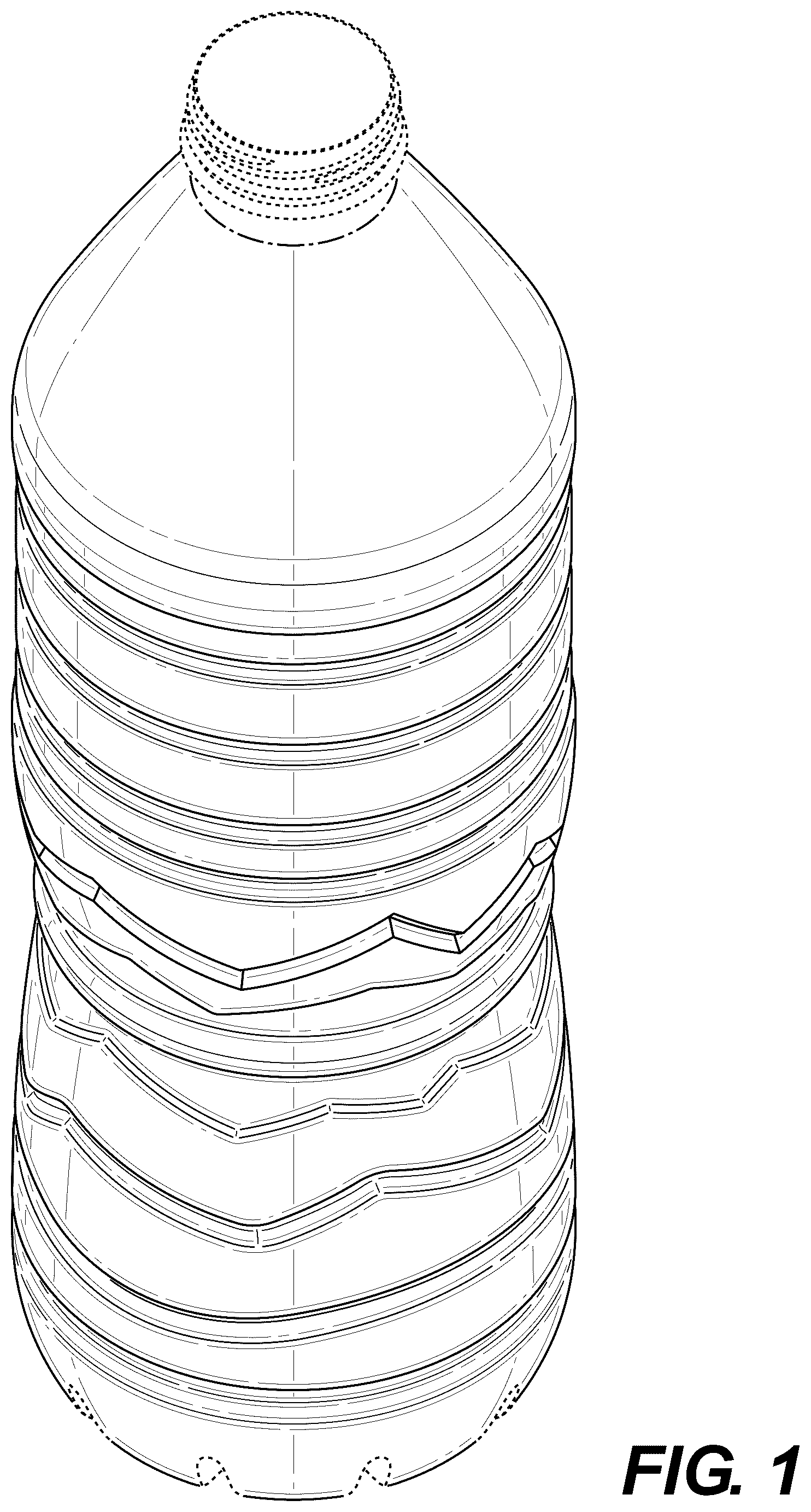 Patent USD1124885 Figure 1 – Bottle