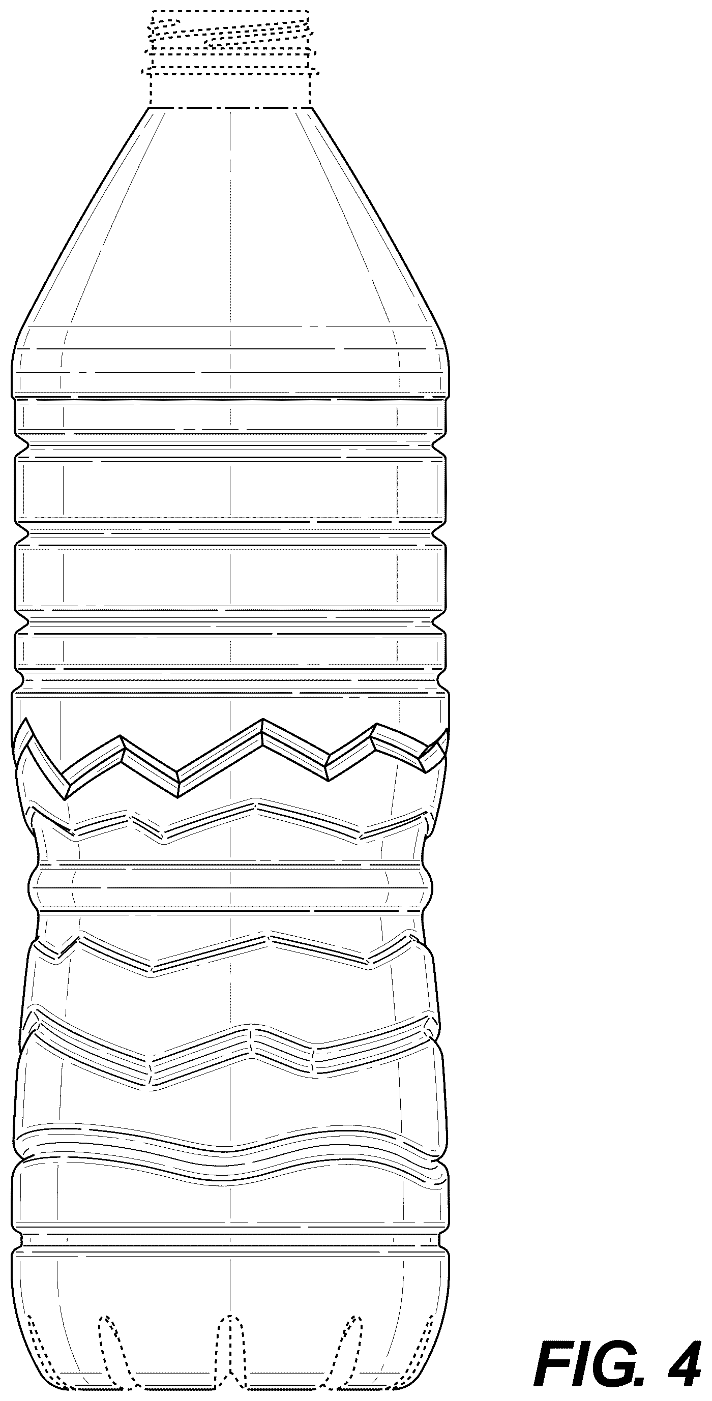 Patent USD1124885 Figure 4 – Bottle