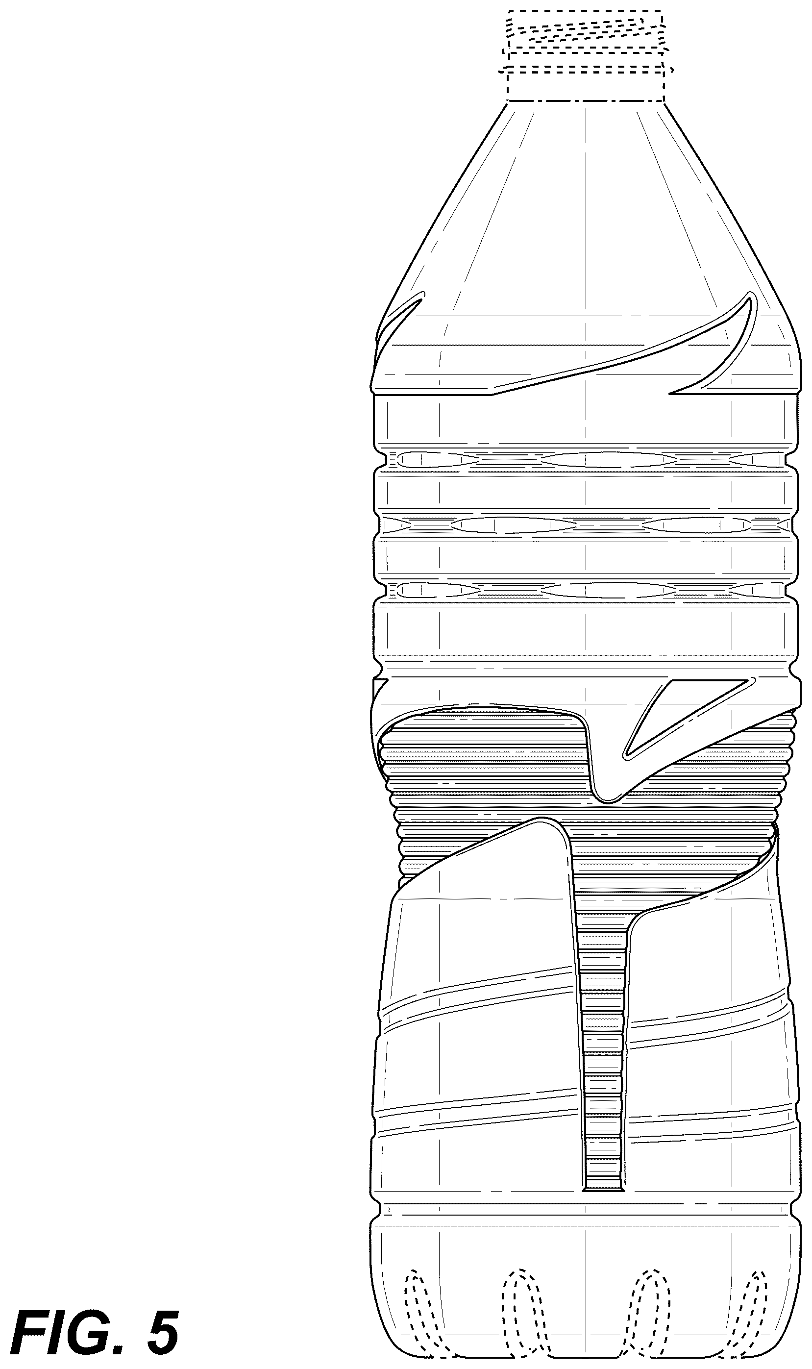 Patent USD1124886 Figure 5 – Bottle