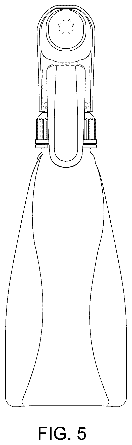 Patent USD1124890 Figure 5 – Bottle with spray trigger