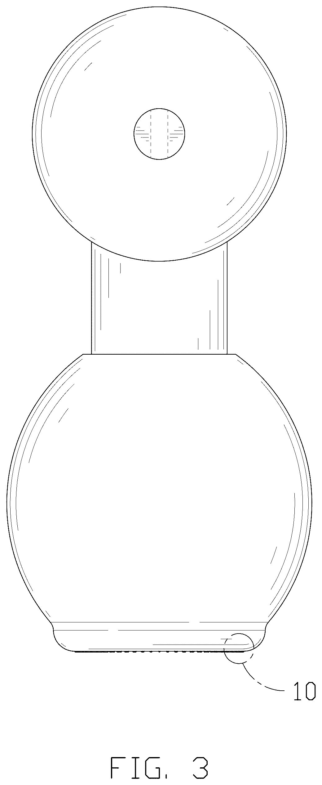 Patent USD1124891 Figure 3 – Cosmetic airbag bottle
