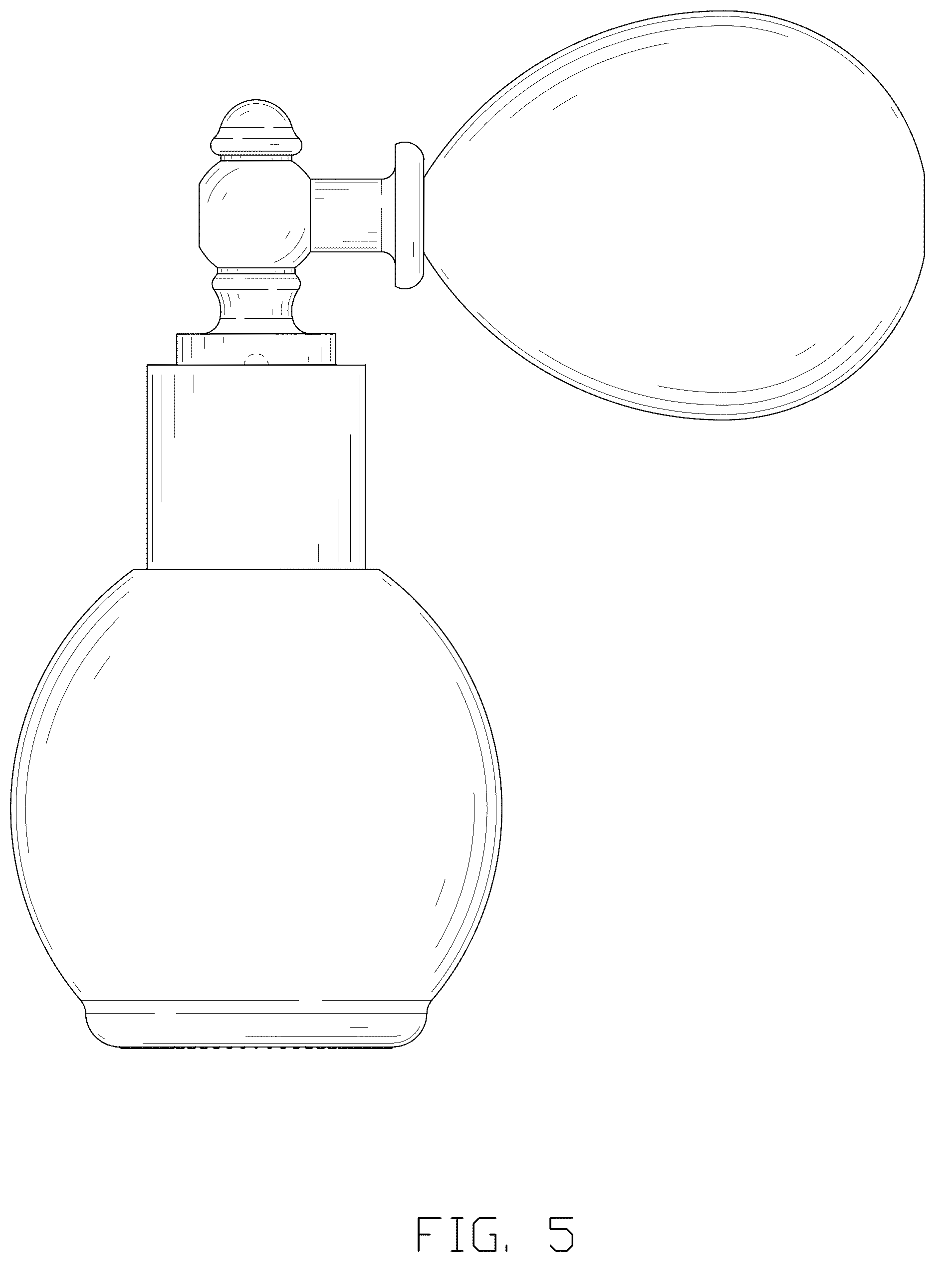 Patent USD1124891 Figure 5 – Cosmetic airbag bottle