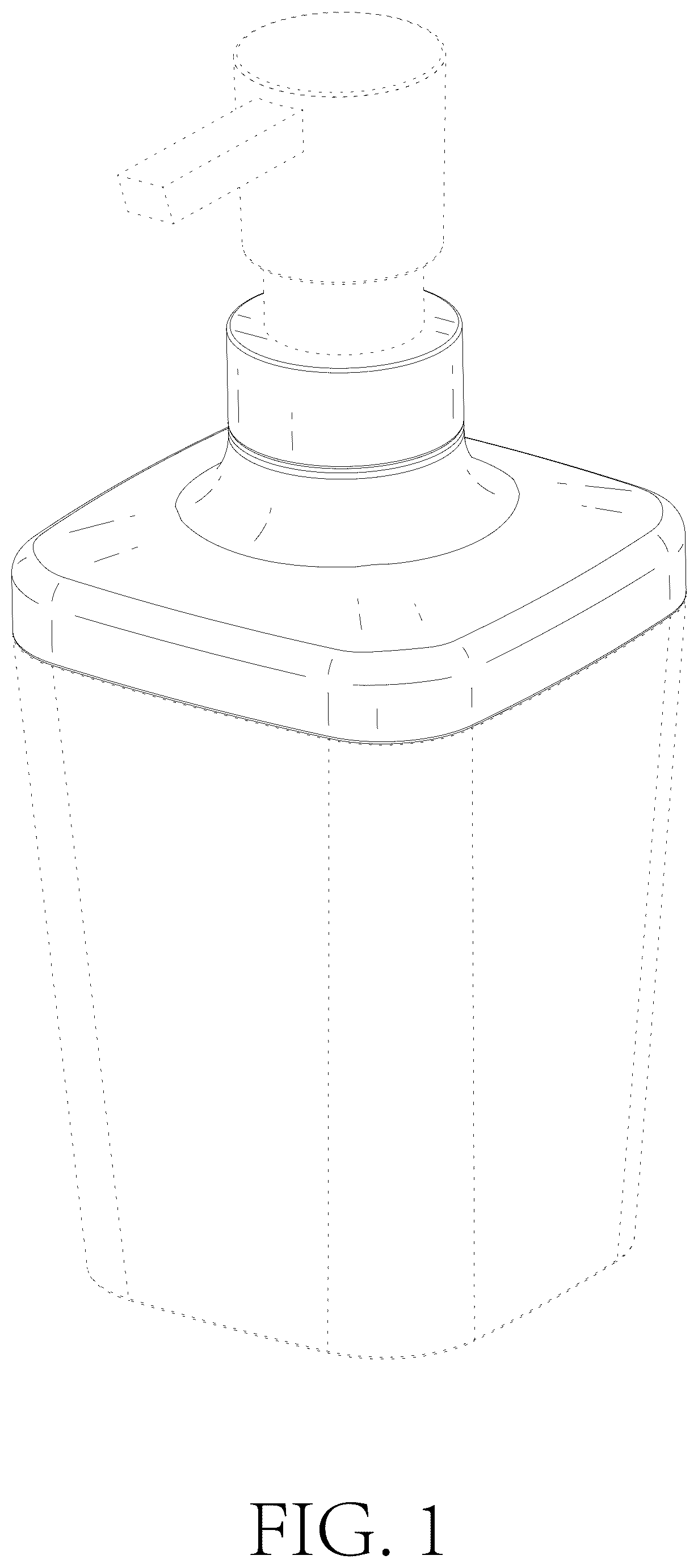 Patent USD1124892 Figure 1 – Lotion bottle