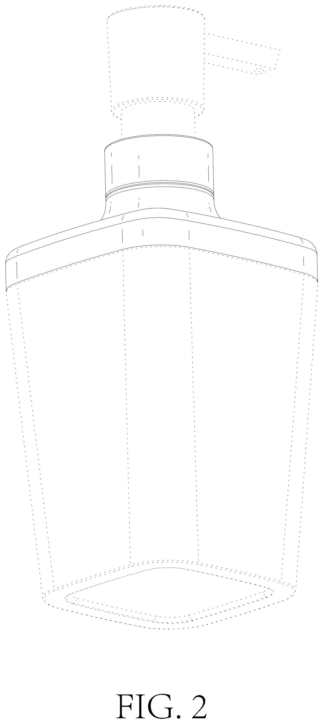 Patent USD1124892 Figure 2 – Lotion bottle