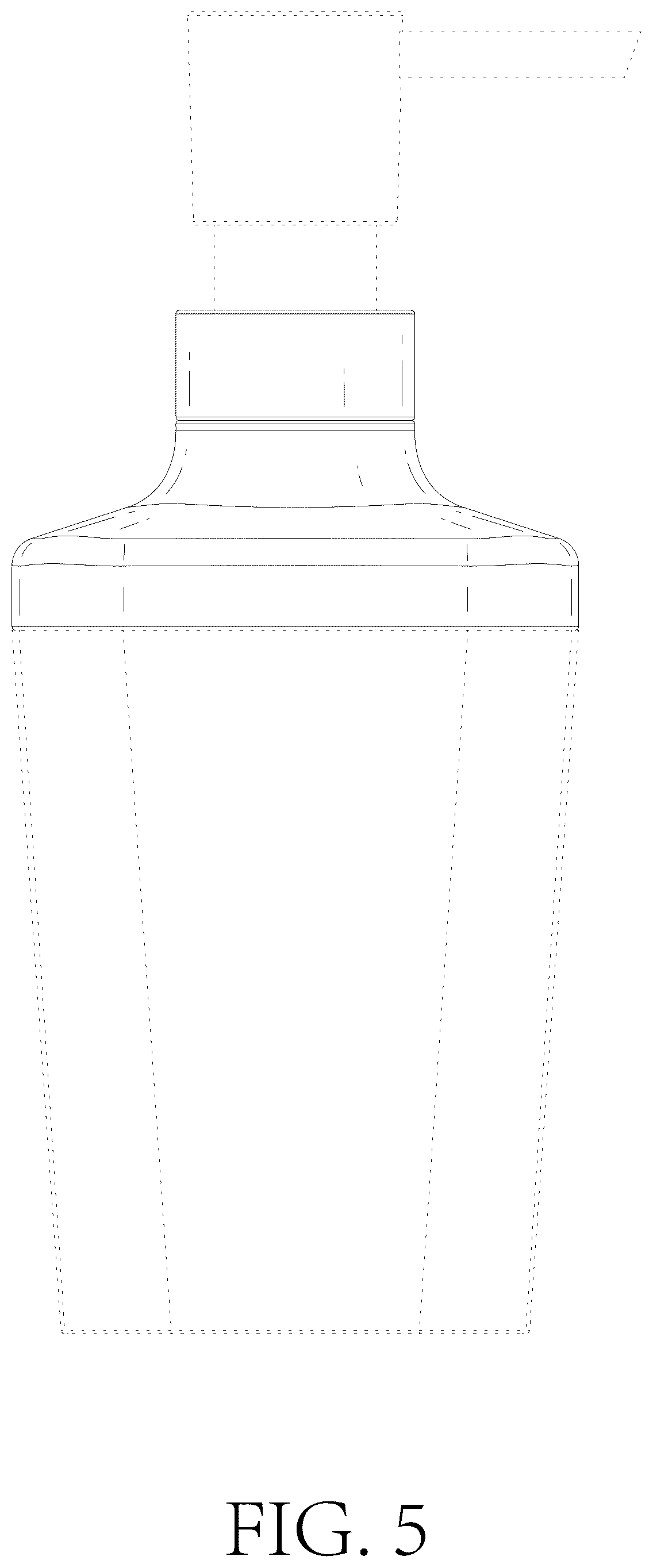 Patent USD1124892 Figure 5 – Lotion bottle