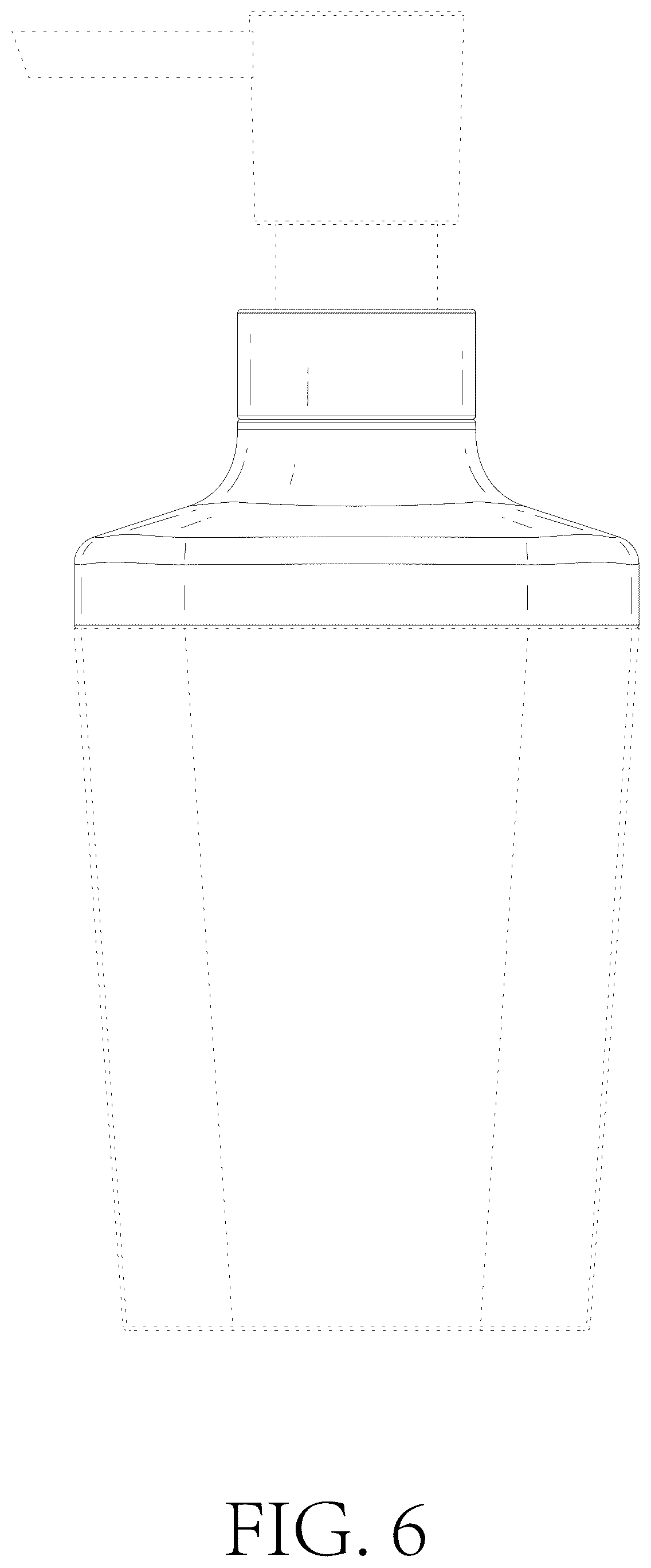 Patent USD1124892 Figure 6 – Lotion bottle