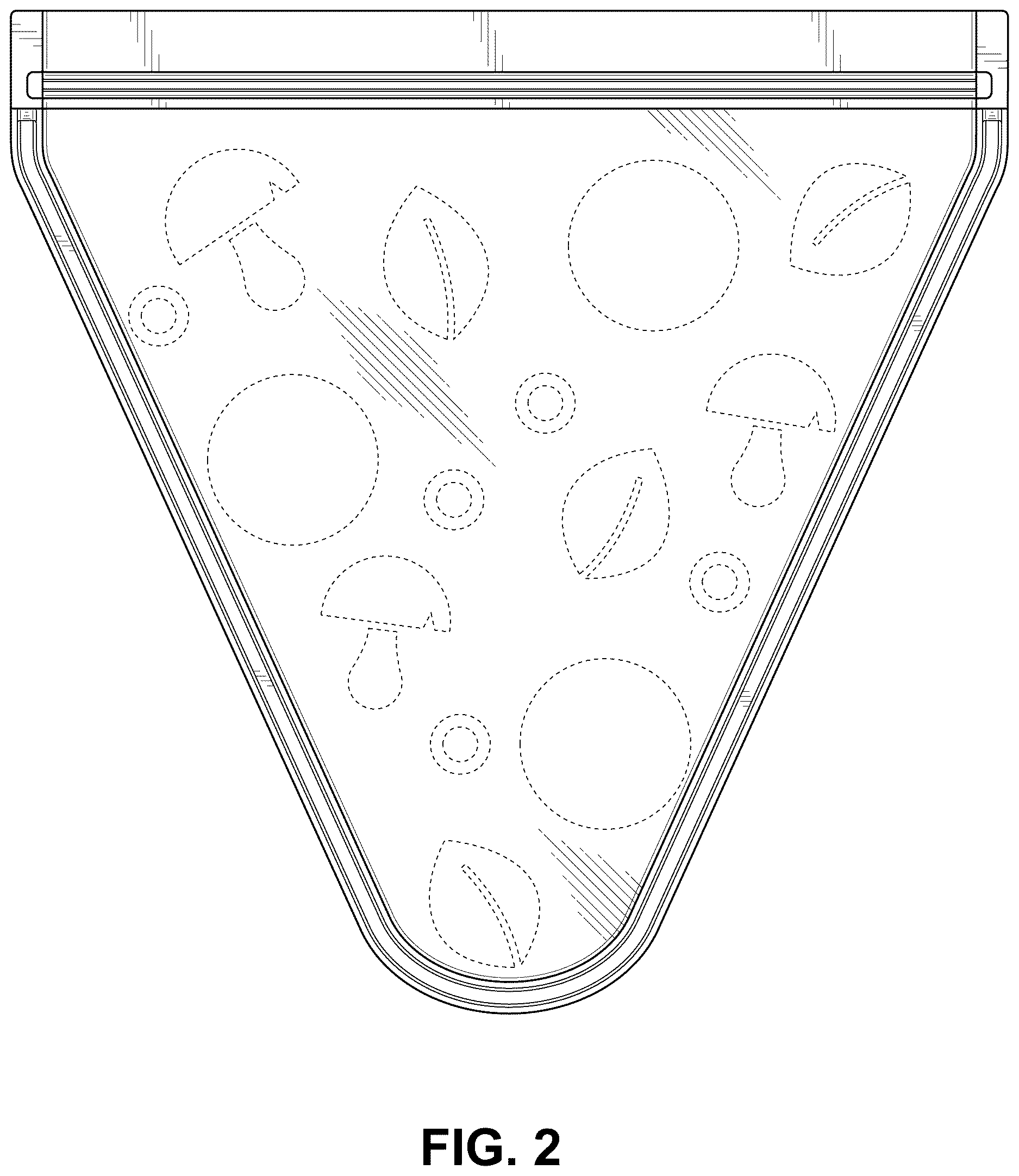Patent USD1124893 Figure 2 – Slice pouch
