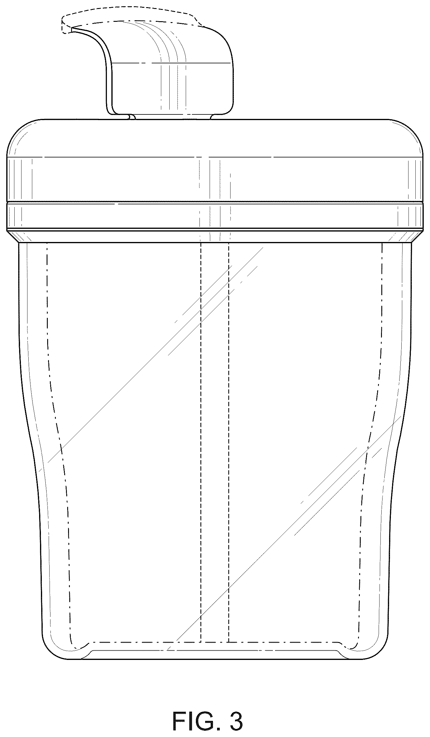 Patent USD1124896 Figure 3 – Bottle