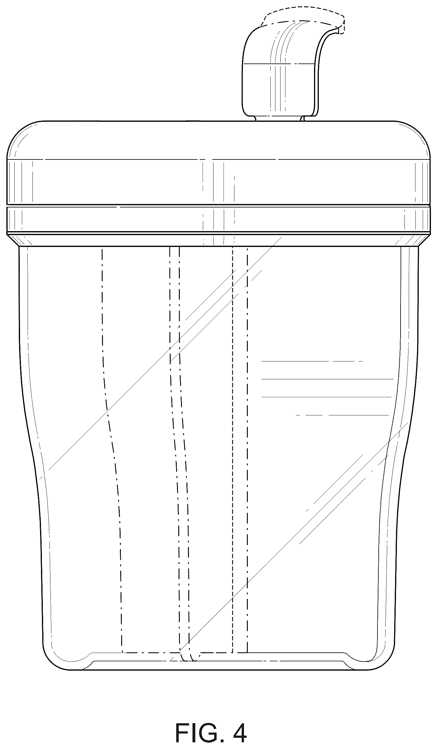 Patent USD1124896 Figure 4 – Bottle