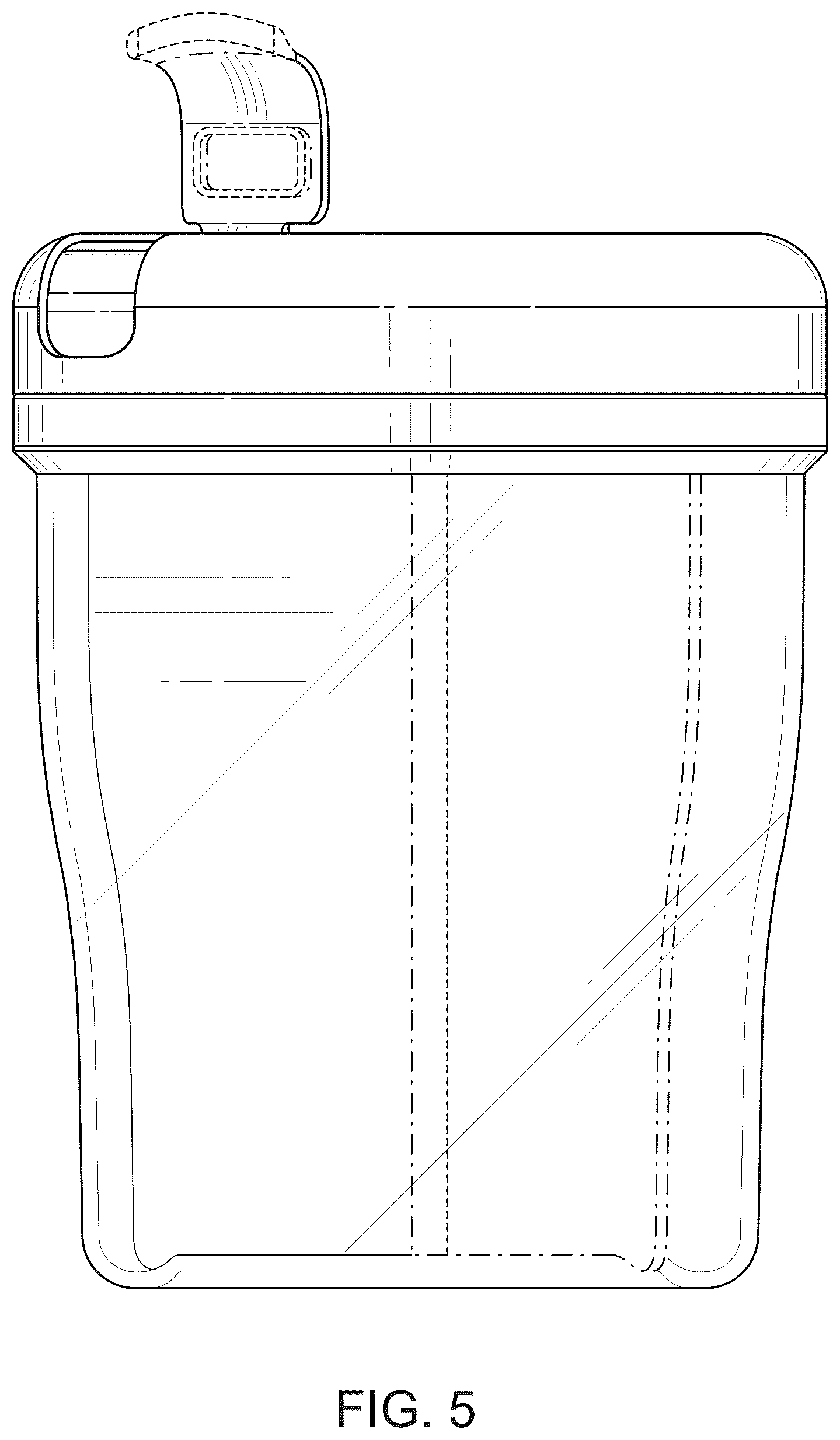 Patent USD1124896 Figure 5 – Bottle