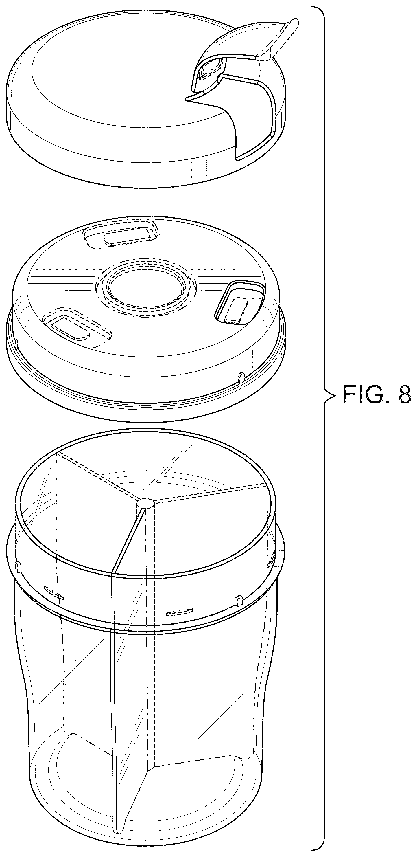 Patent USD1124896 Figure 8 – Bottle