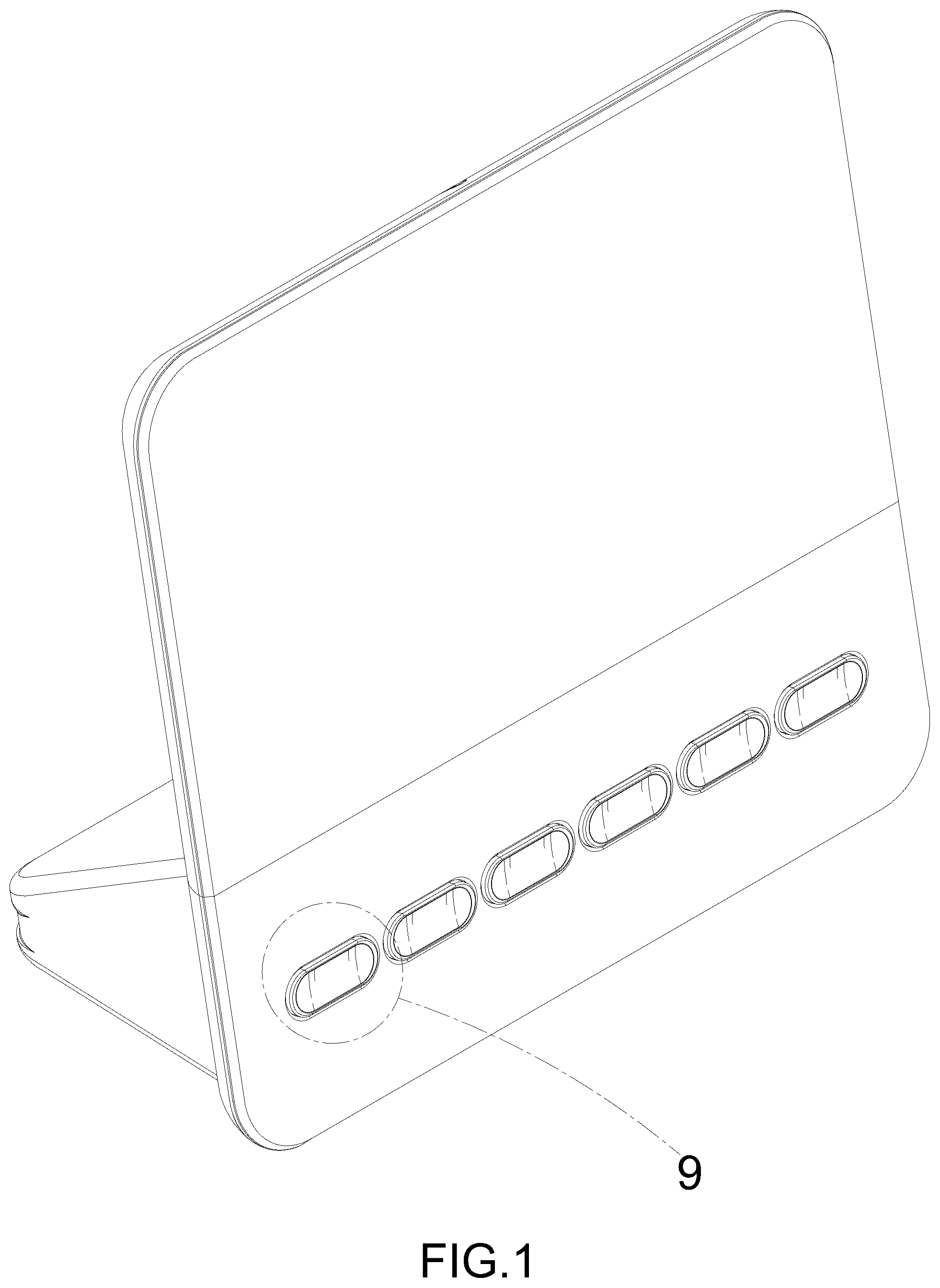 Patent USD1124900 Figure 1 – Alarm clock
