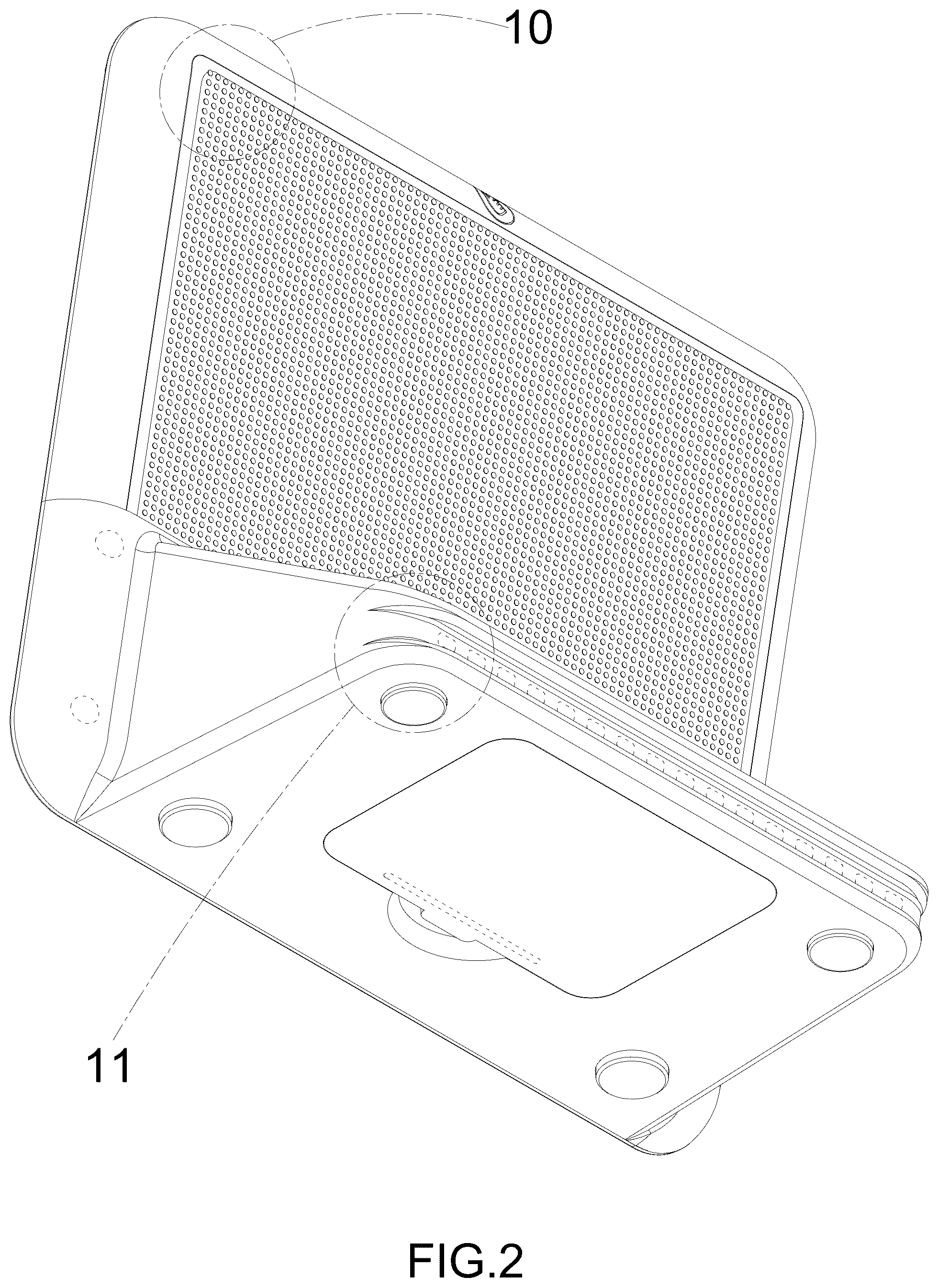 Patent USD1124900 Figure 2 – Alarm clock