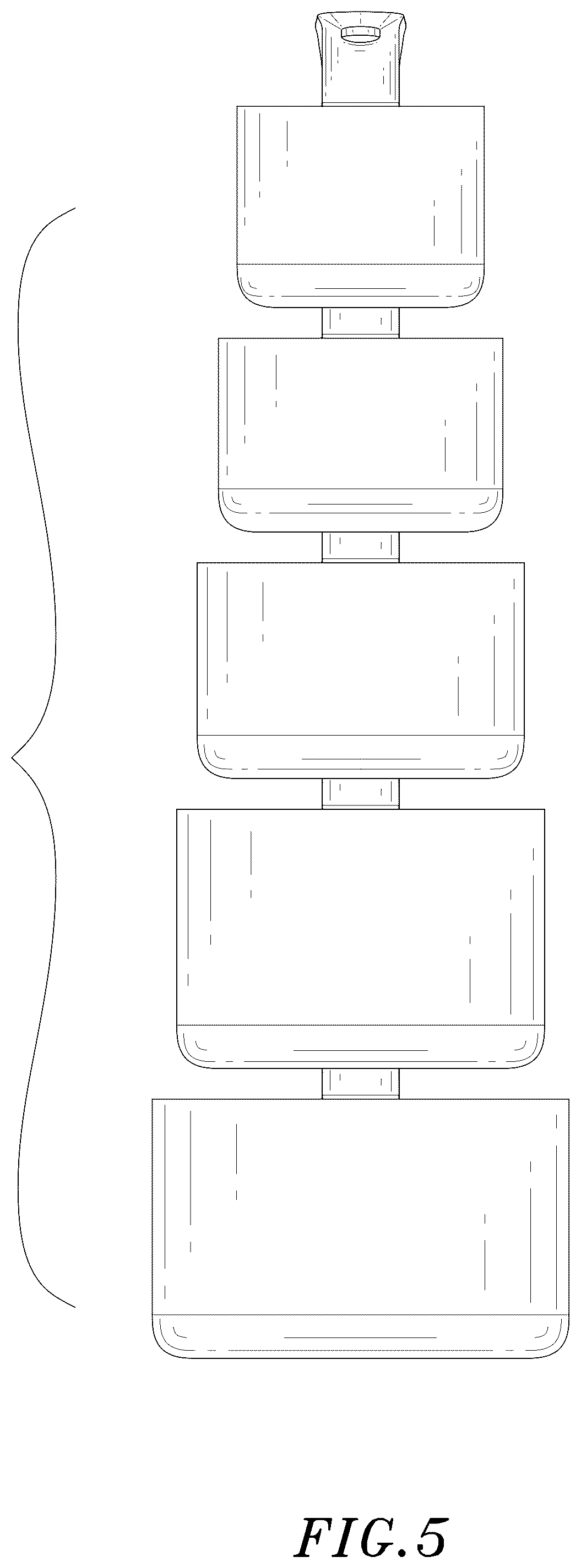 Patent USD1124905 Figure 5 – Set of measuring cups