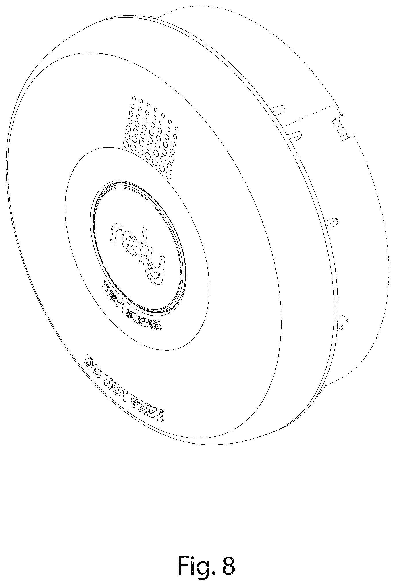 Patent USD1124920 Figure 8 – Hazardous condition alarm housing