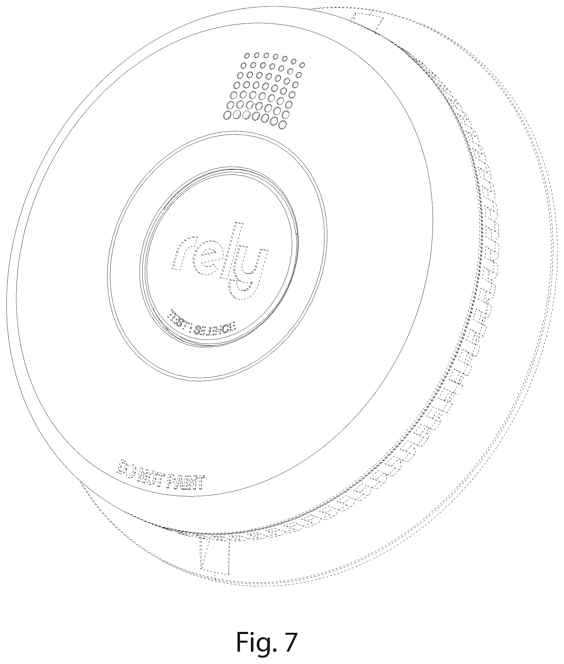 Patent USD1124922 Figure 7 – Hazardous condition alarm housing