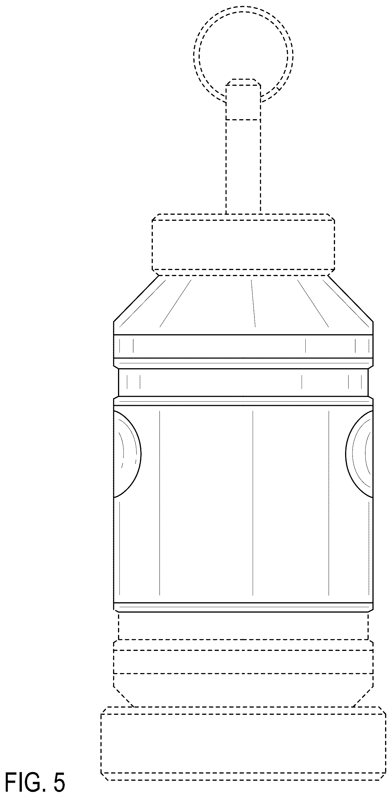 Patent USD1124925 Figure 5 – Trip alarm body