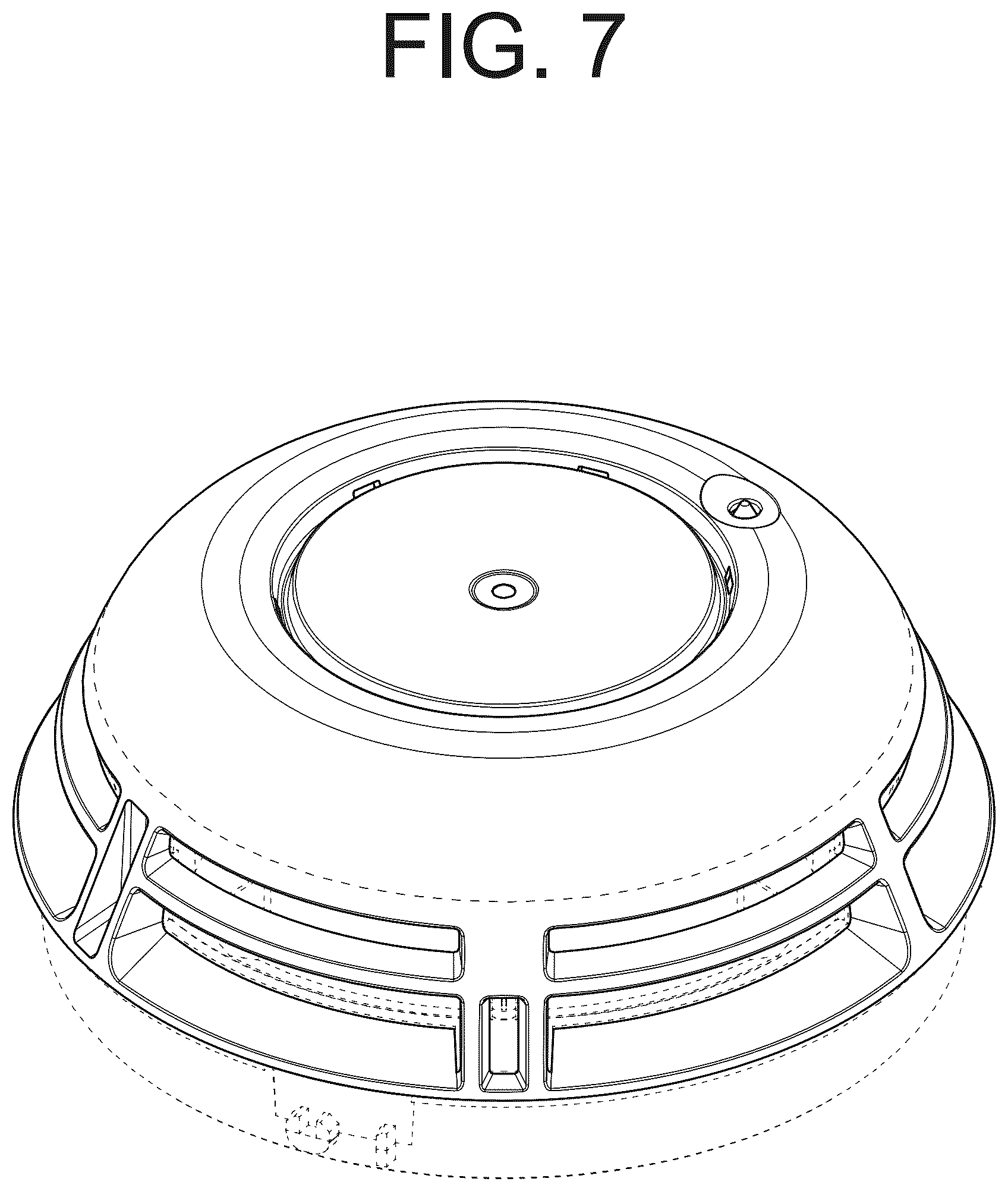 Patent USD1124927 Figure 7 – Fire detector