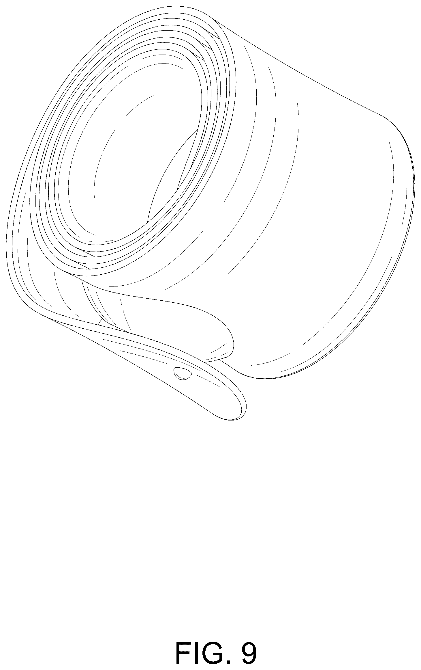 Patent USD1124934 Figure 9 – Slap band