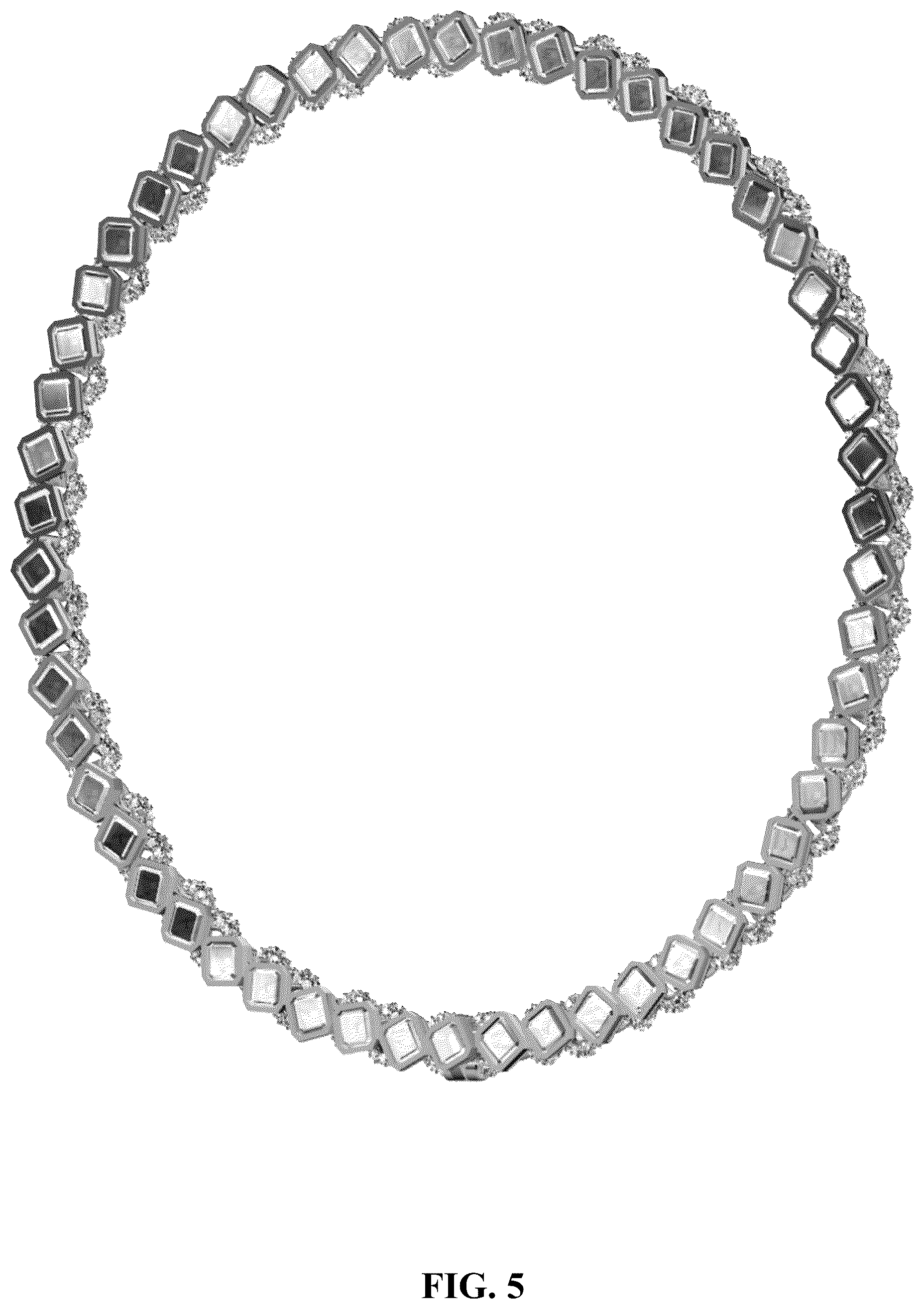 Patent USD1124937 Figure 5 – Tennis necklace