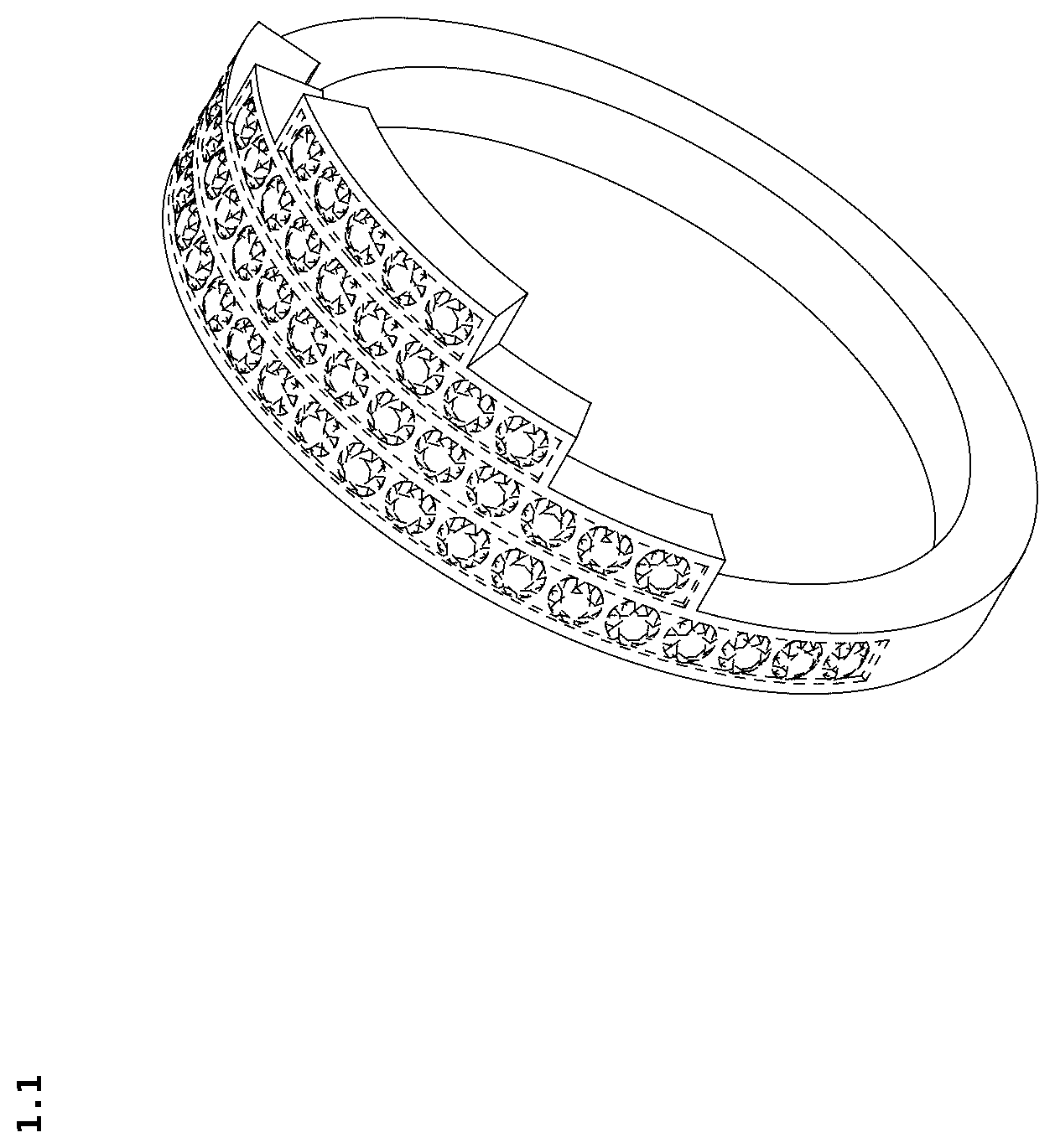 Patent USD1124939 Figure 1 – Finger ring