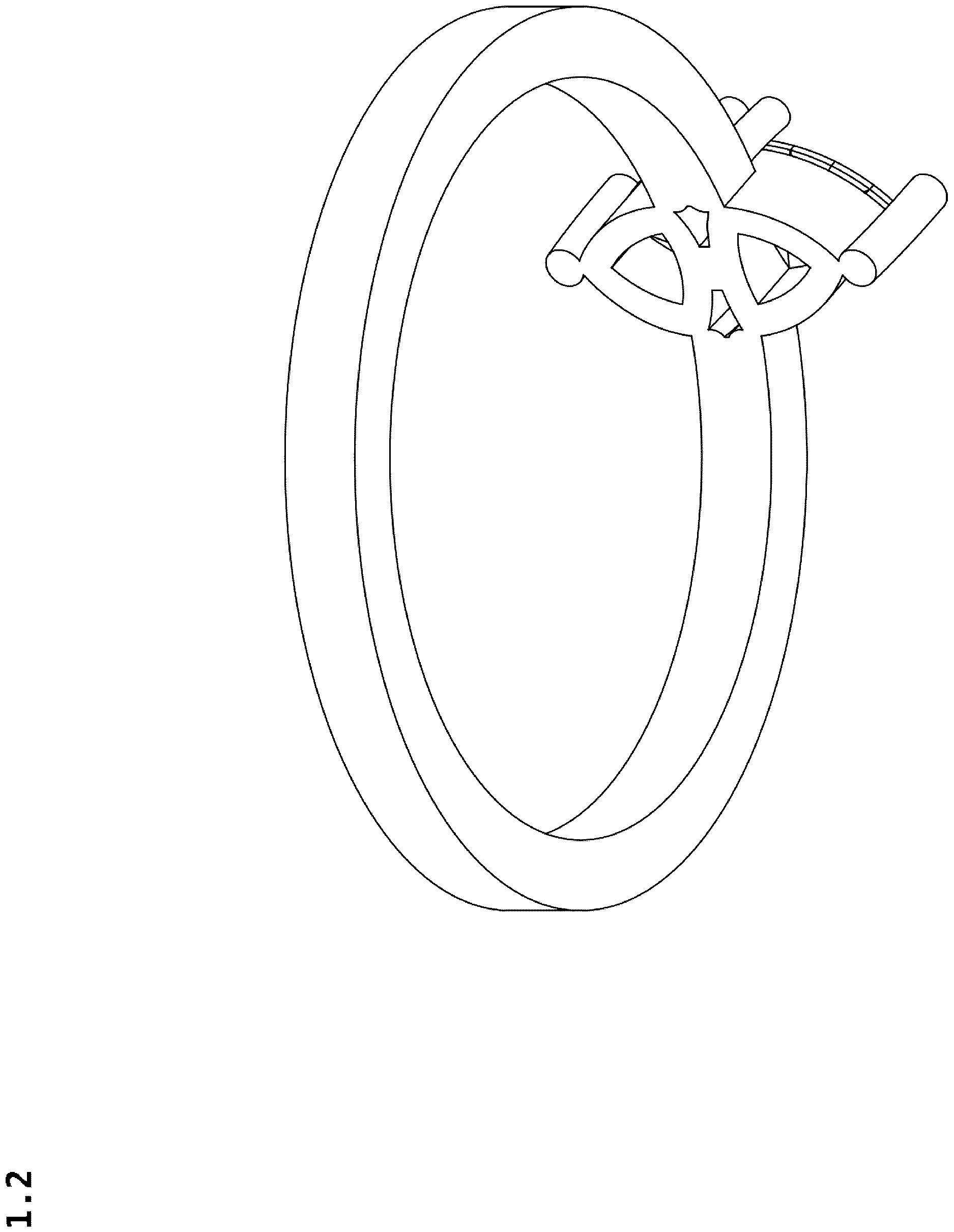 Patent USD1124940 Figure 2 – Finger ring