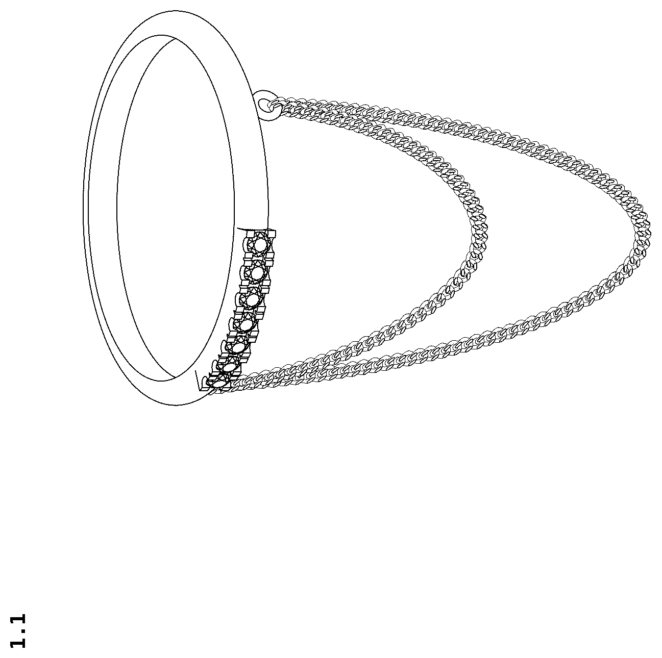 Patent USD1124941 Figure 1 – Finger ring