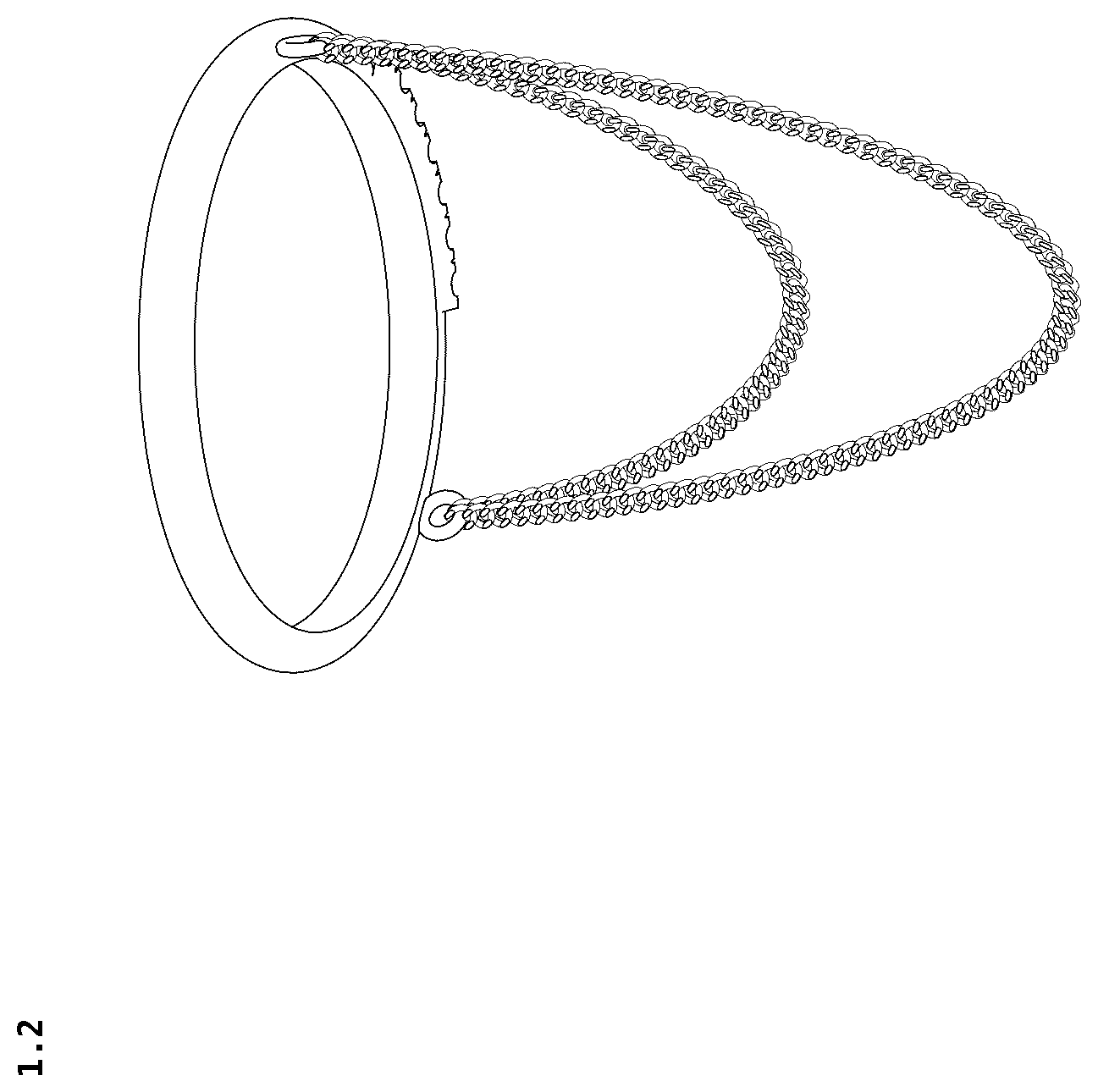 Patent USD1124941 Figure 2 – Finger ring