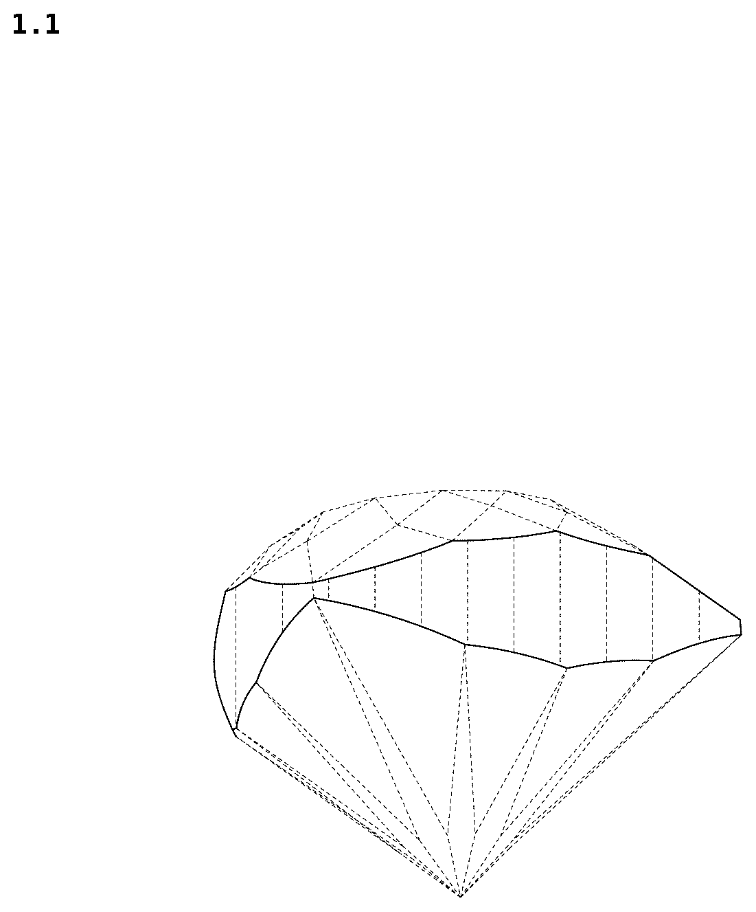 Patent USD1124947 Figure 1 – Precious stone
