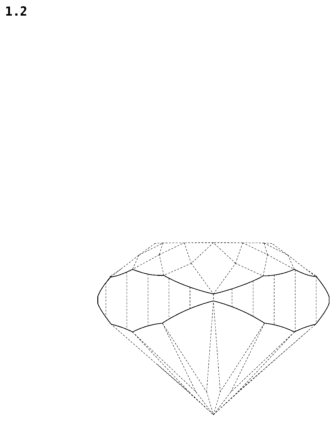 Patent USD1124947 Figure 2 – Precious stone