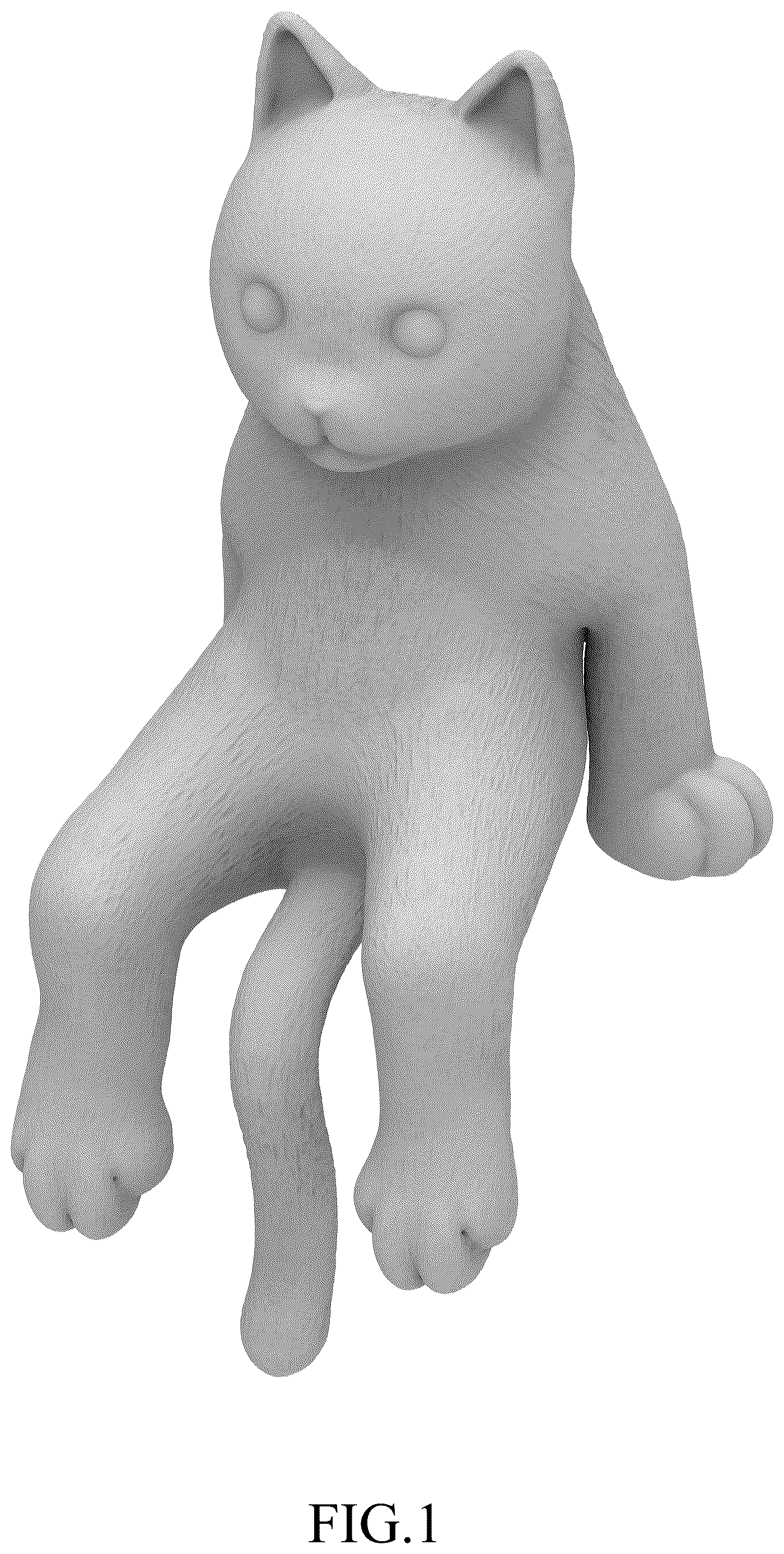 Patent USD1124950 Figure 1 – Cat figurine