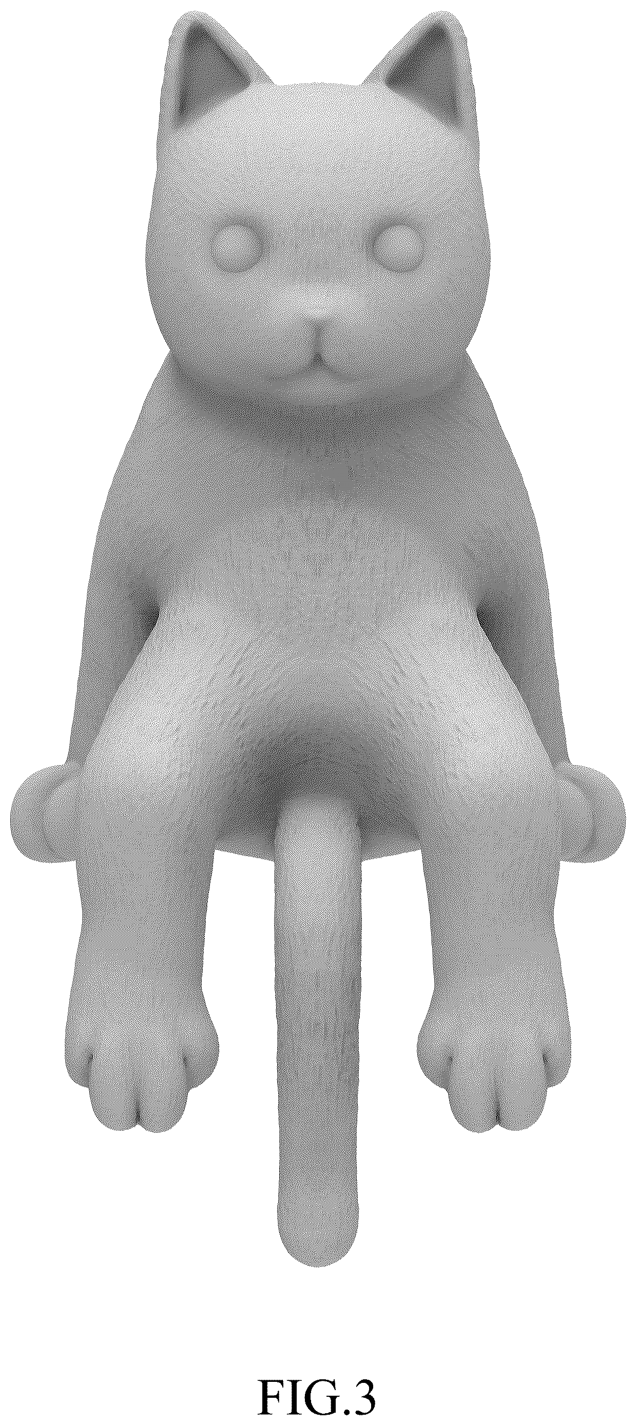 Patent USD1124950 Figure 3 – Cat figurine