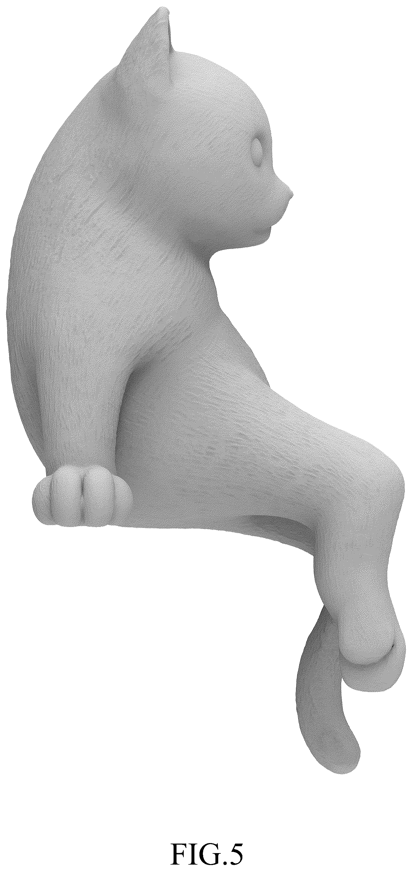 Patent USD1124950 Figure 5 – Cat figurine